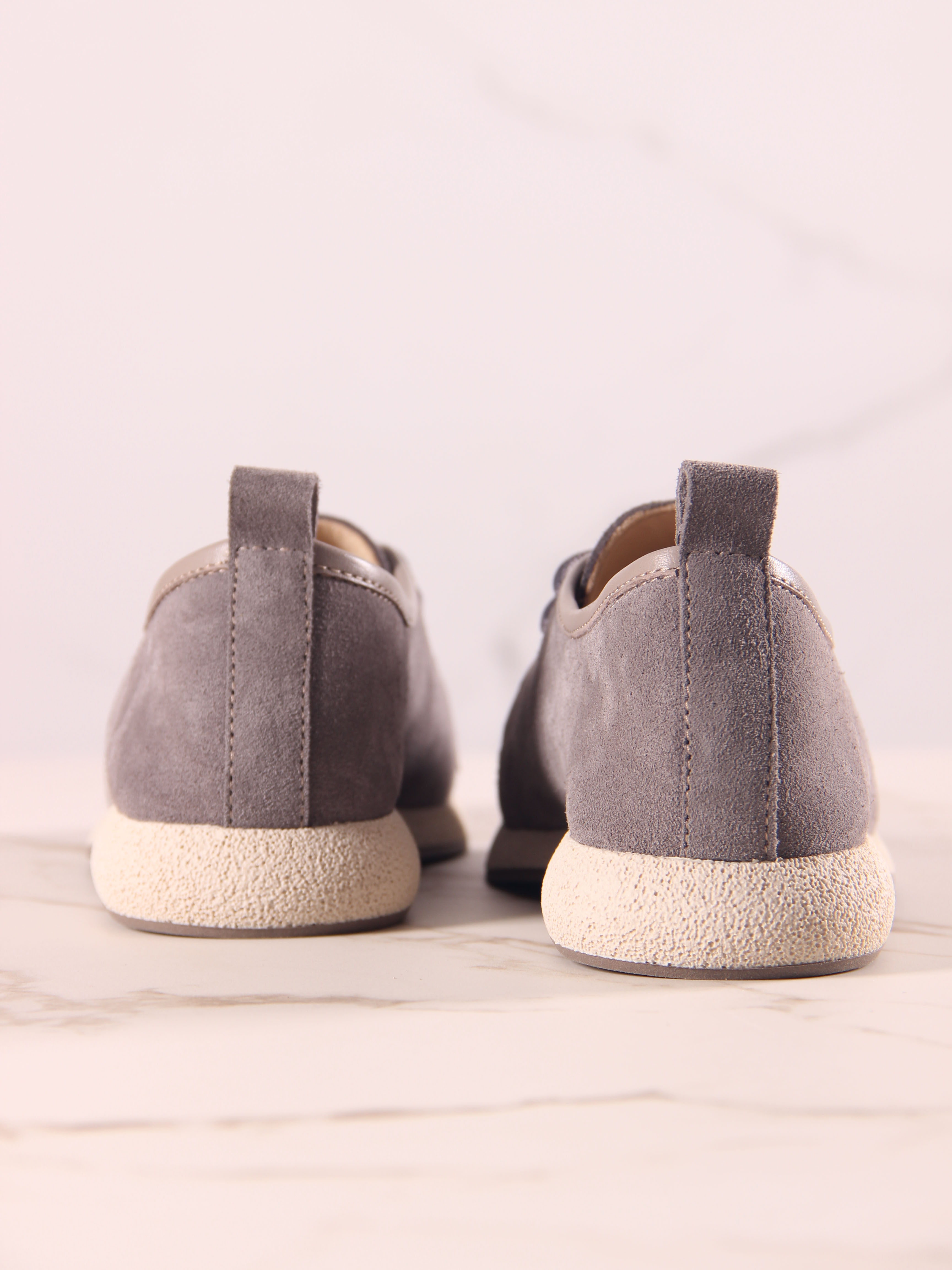 картинка Мокасины ED'ART 191.1607'be. серый замок замша от интернет магазина