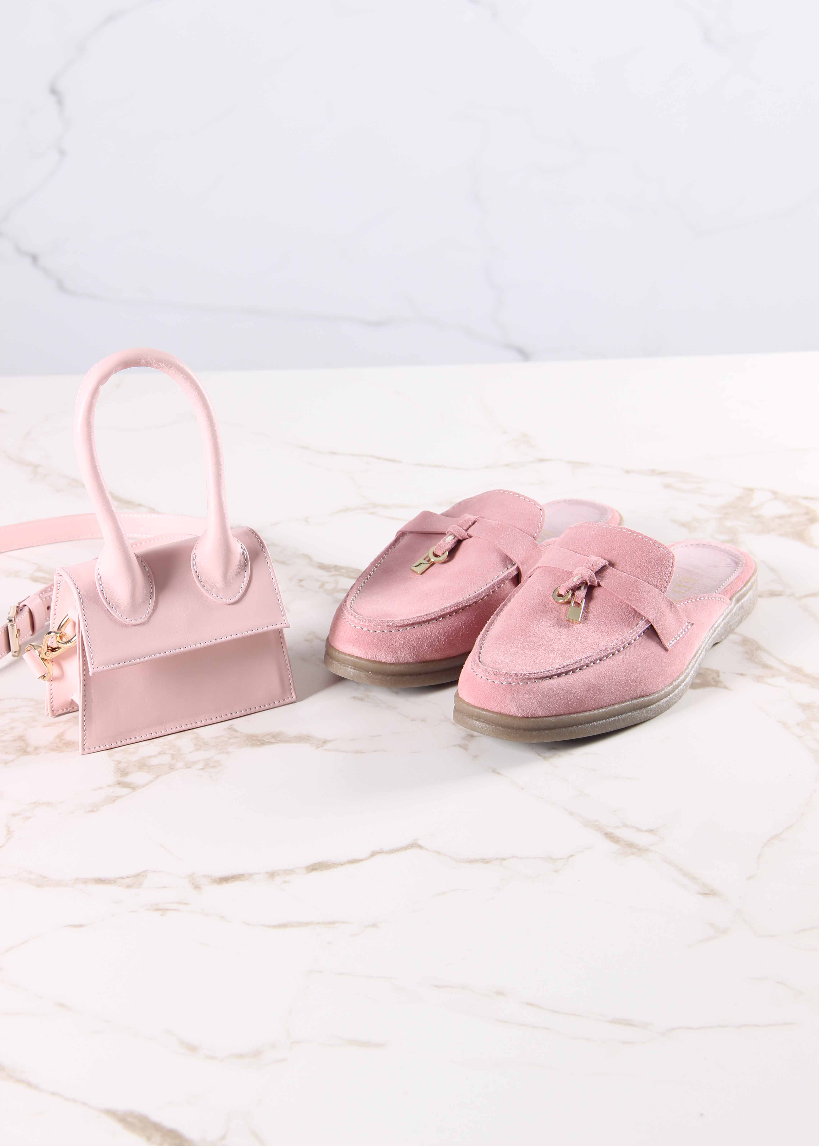 картинка Мюли ED'ART 1070.2614'be. розовый замша от интернет магазина