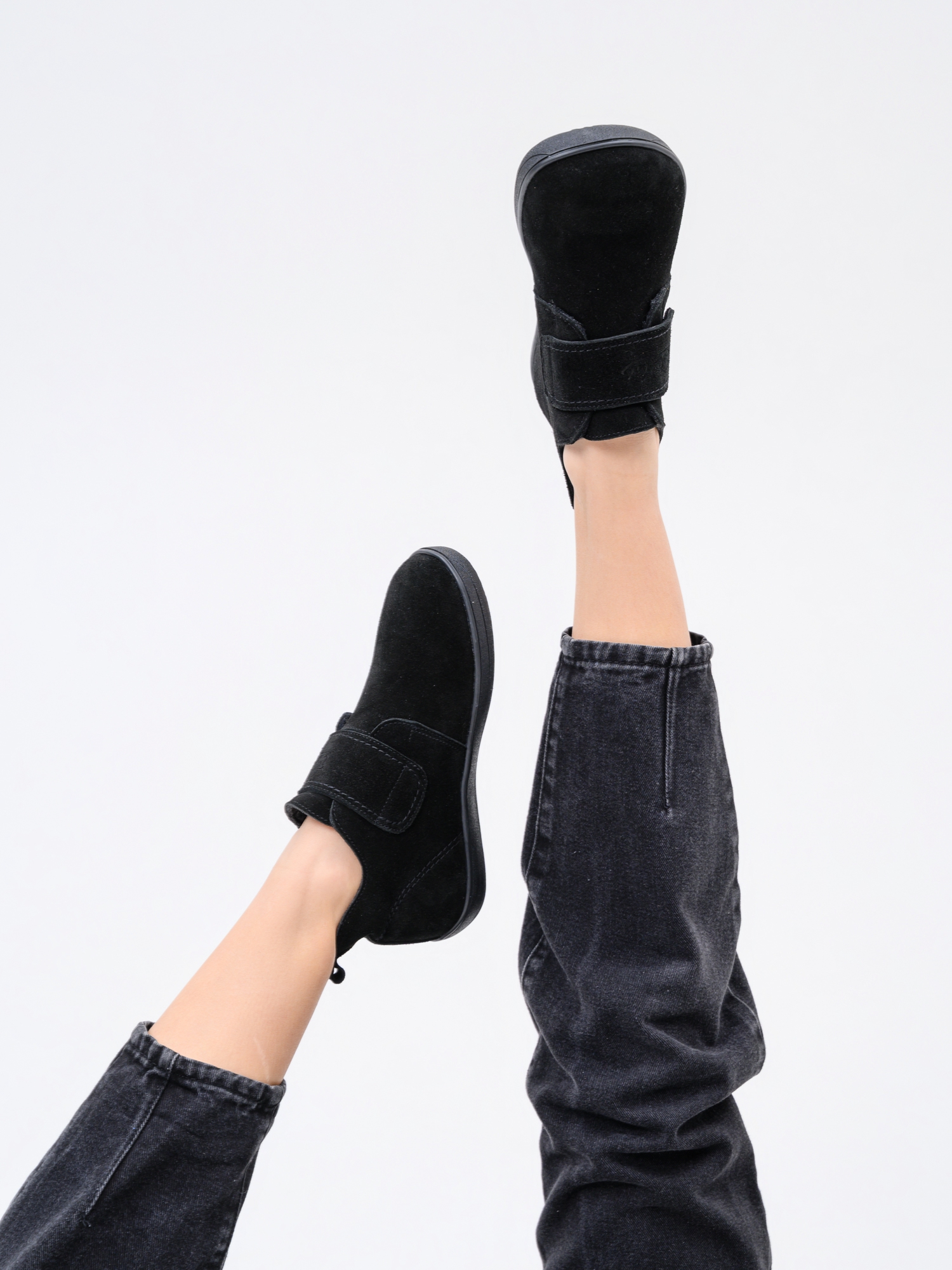 картинка Босоногие ботинки  ED'ART 209.NATA'bl.Черная замша от интернет магазина