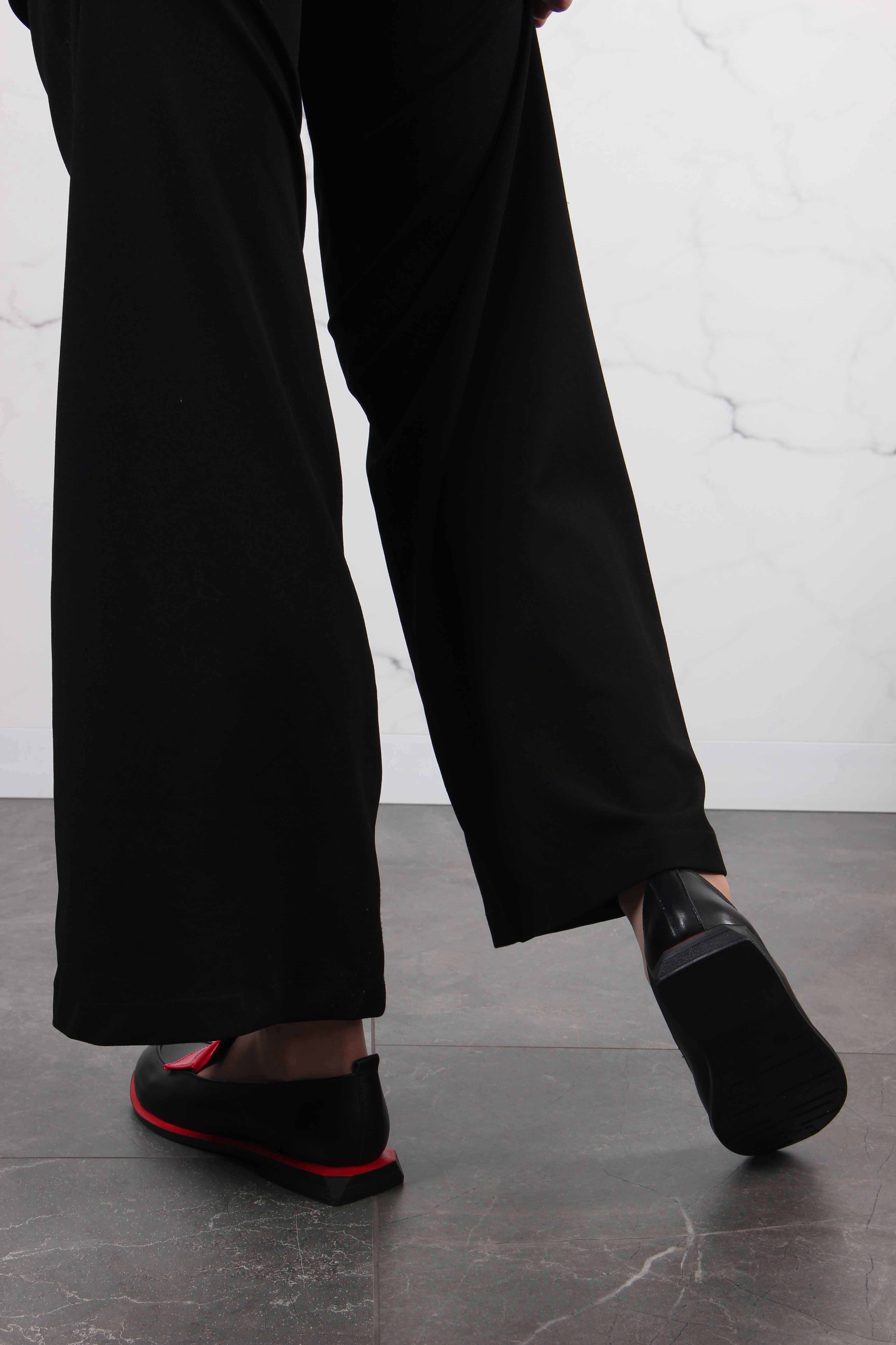 картинка Лоферы туфли ED'ART 118.Viсtoria'bl.Черный-красный от интернет магазина