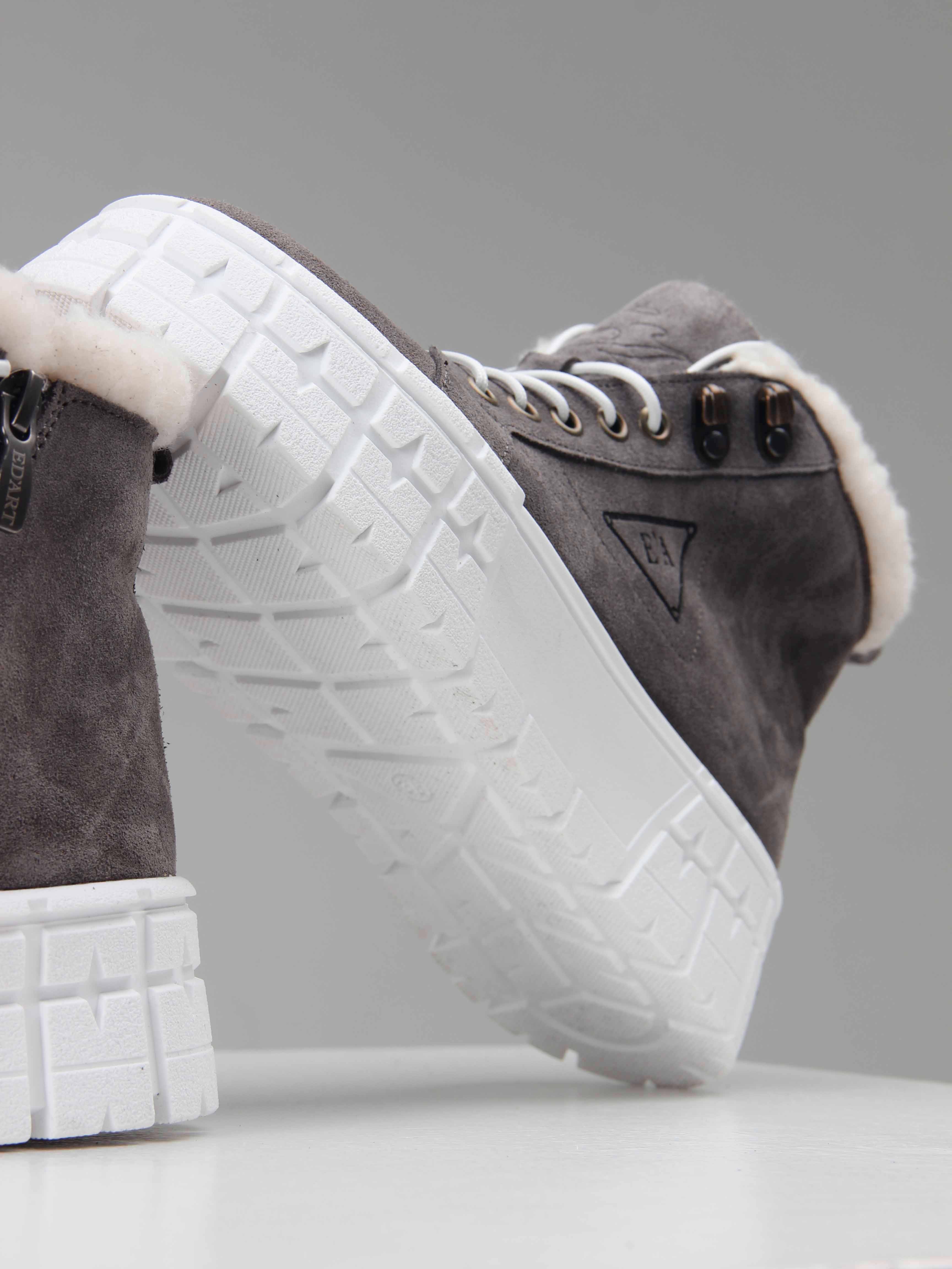 картинка Ботинки ED'ART 243.212131'w. серый замок замша от интернет магазина