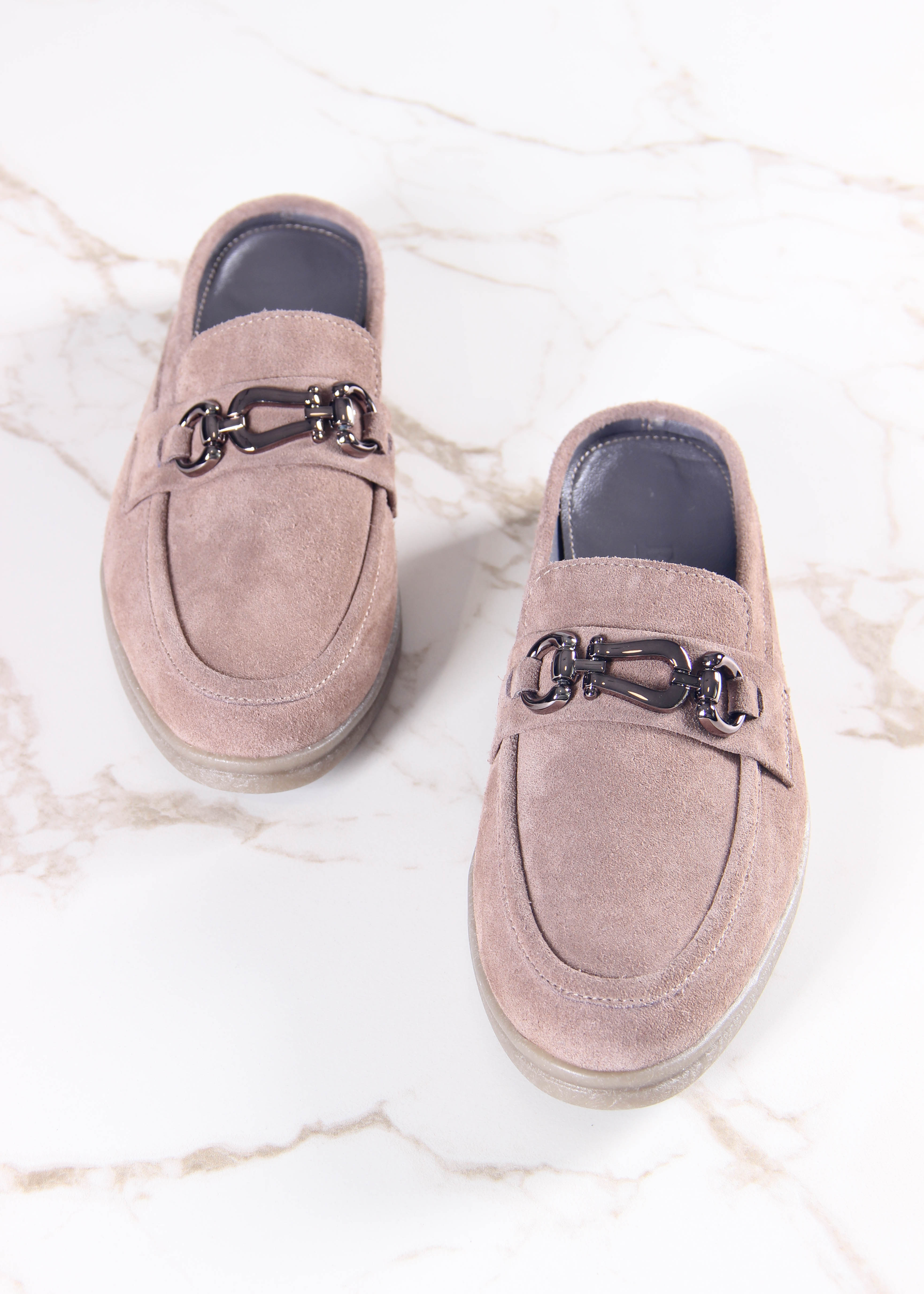 картинка Сабо лоферы ED'ART 1080.2614'be. Капучино замша от интернет магазина