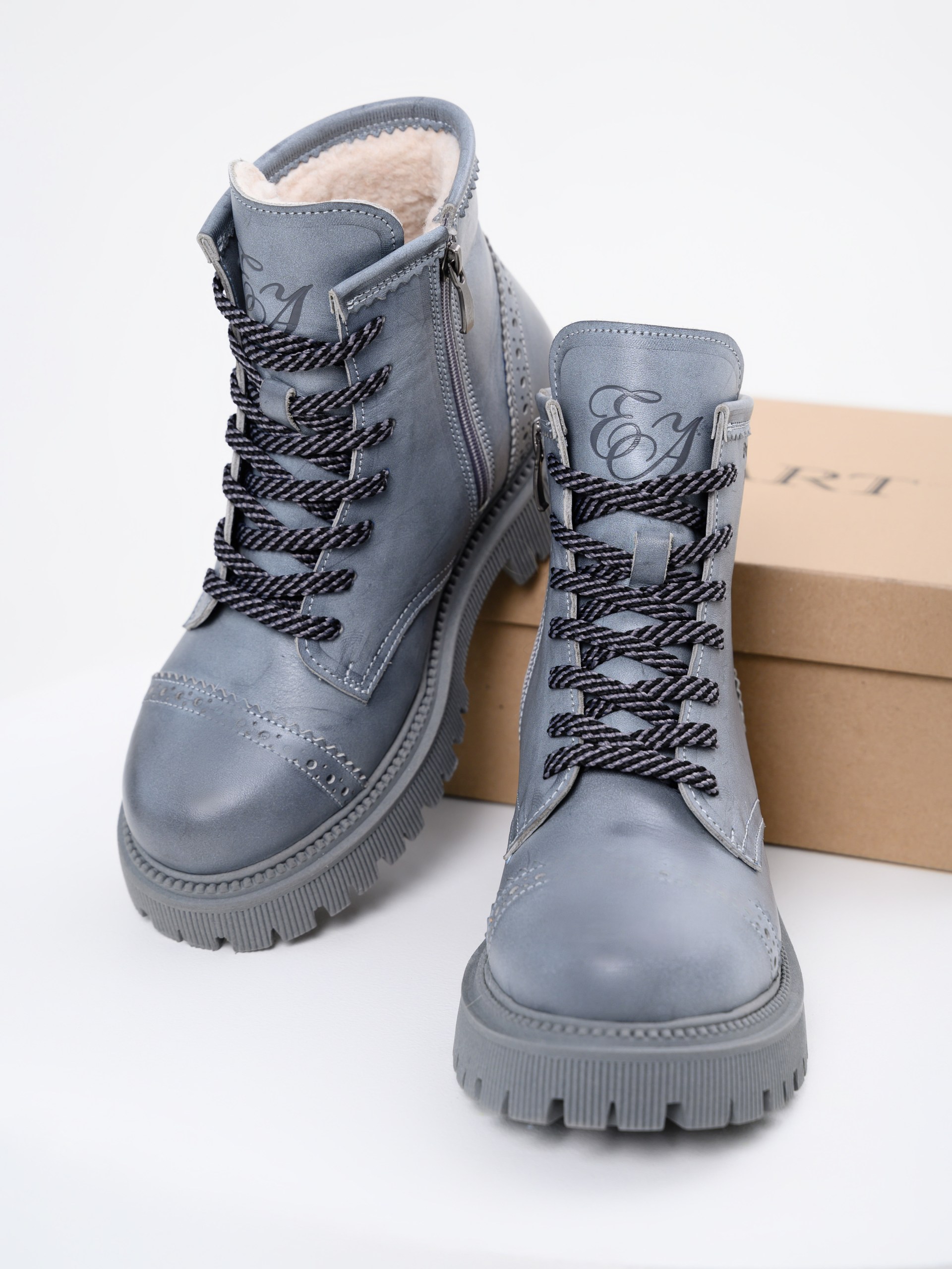 картинка Ботинки ED'ART 319.taskana'gr. Вакса серая от интернет магазина