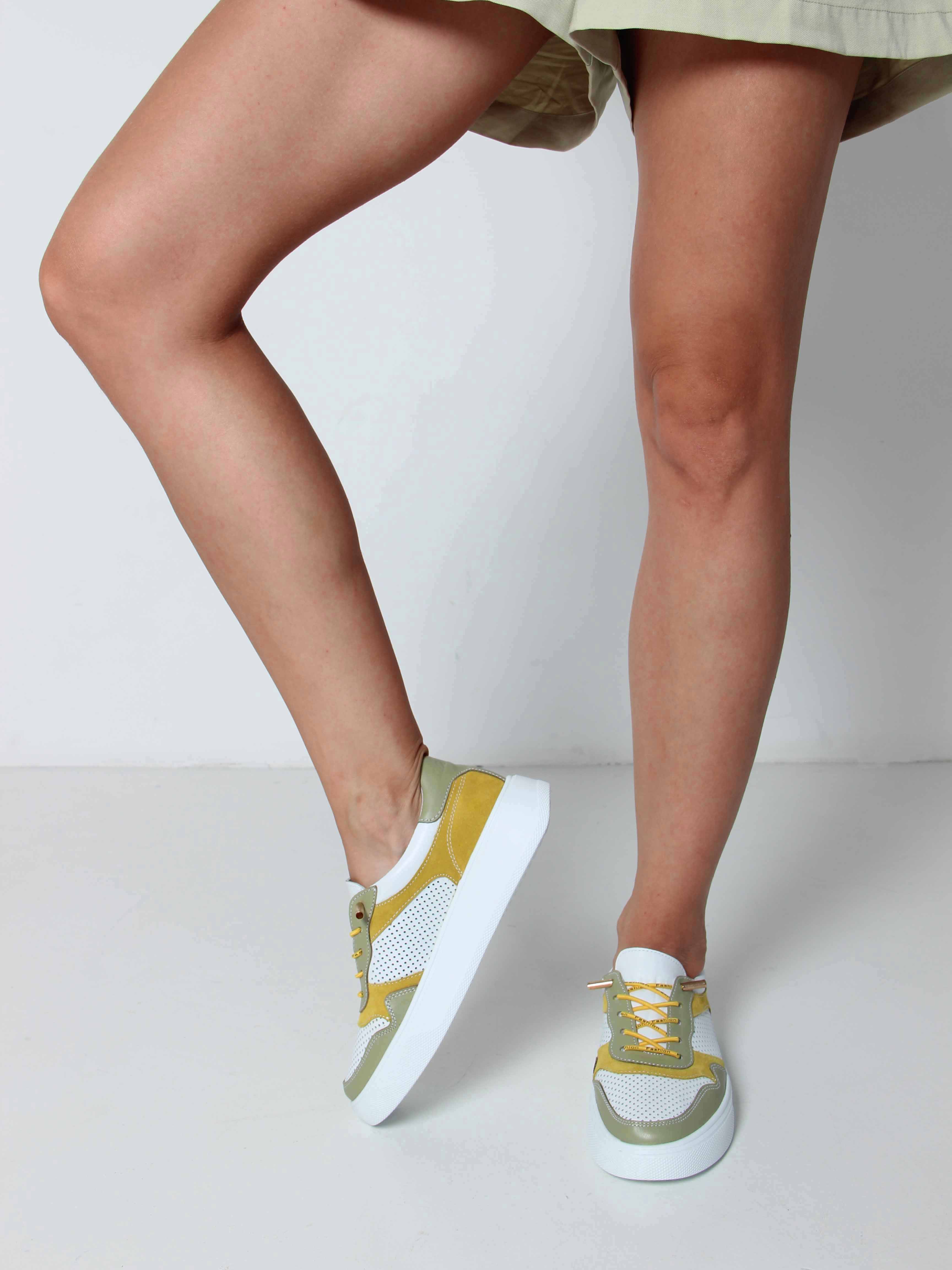 картинка Кеды ED'ART 149.LusiR2'w. Авокадо желтый от интернет магазина