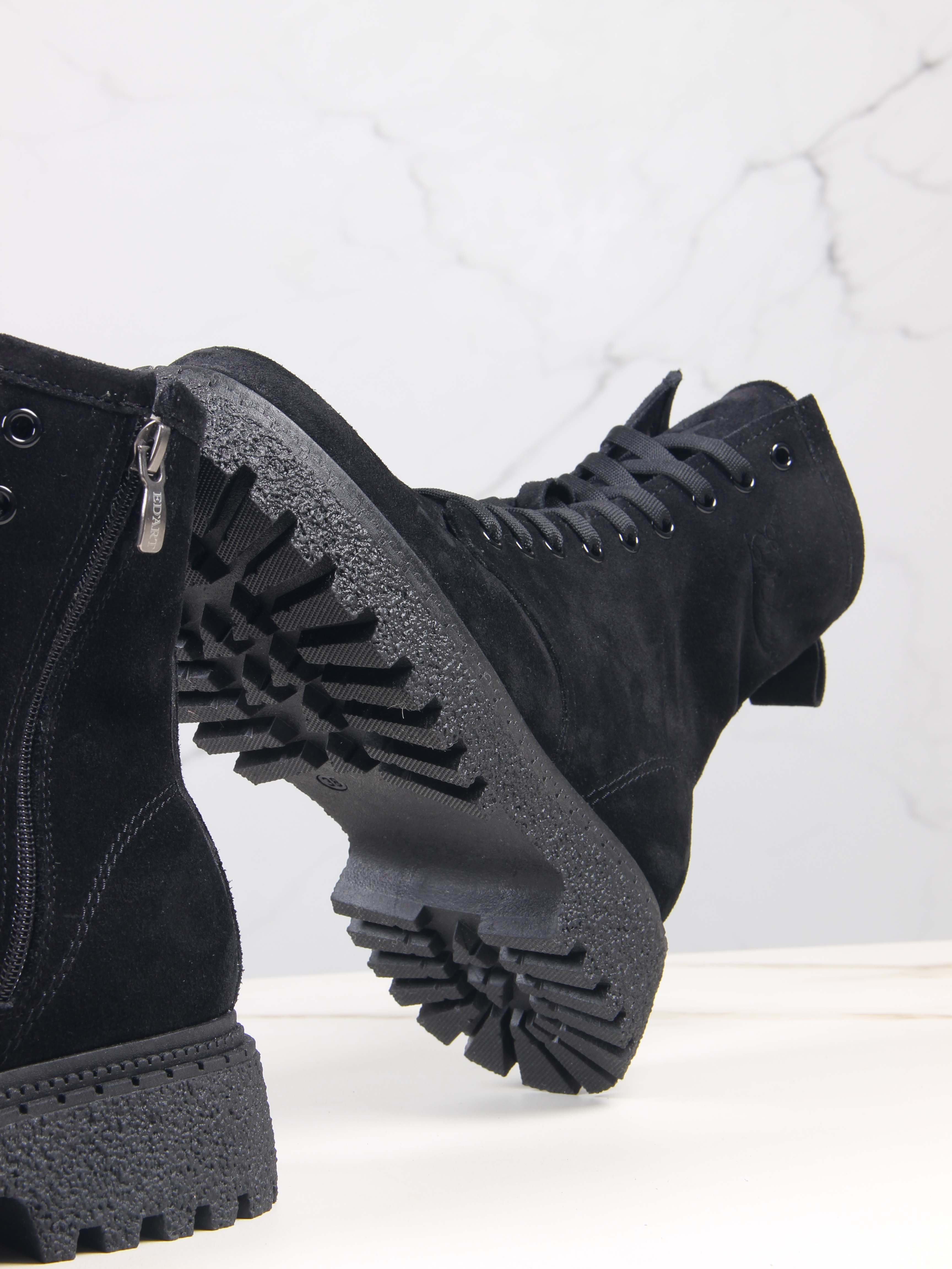 картинка Ботинки ED'ART 327.asteria.bl черный замш от интернет магазина