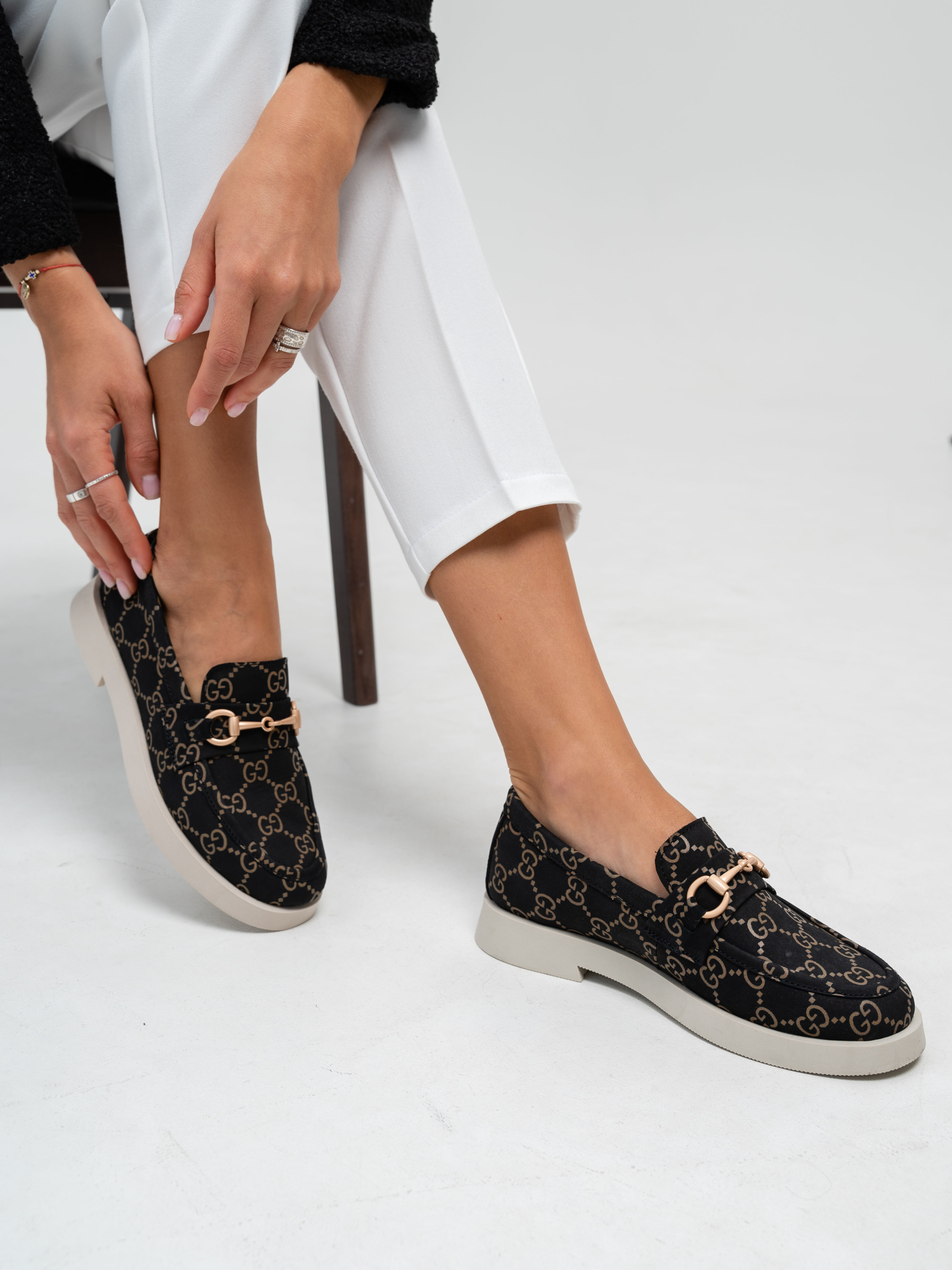 картинка Лоферы туфли ED'ART 172.1841'be. черный гуччи от интернет магазина