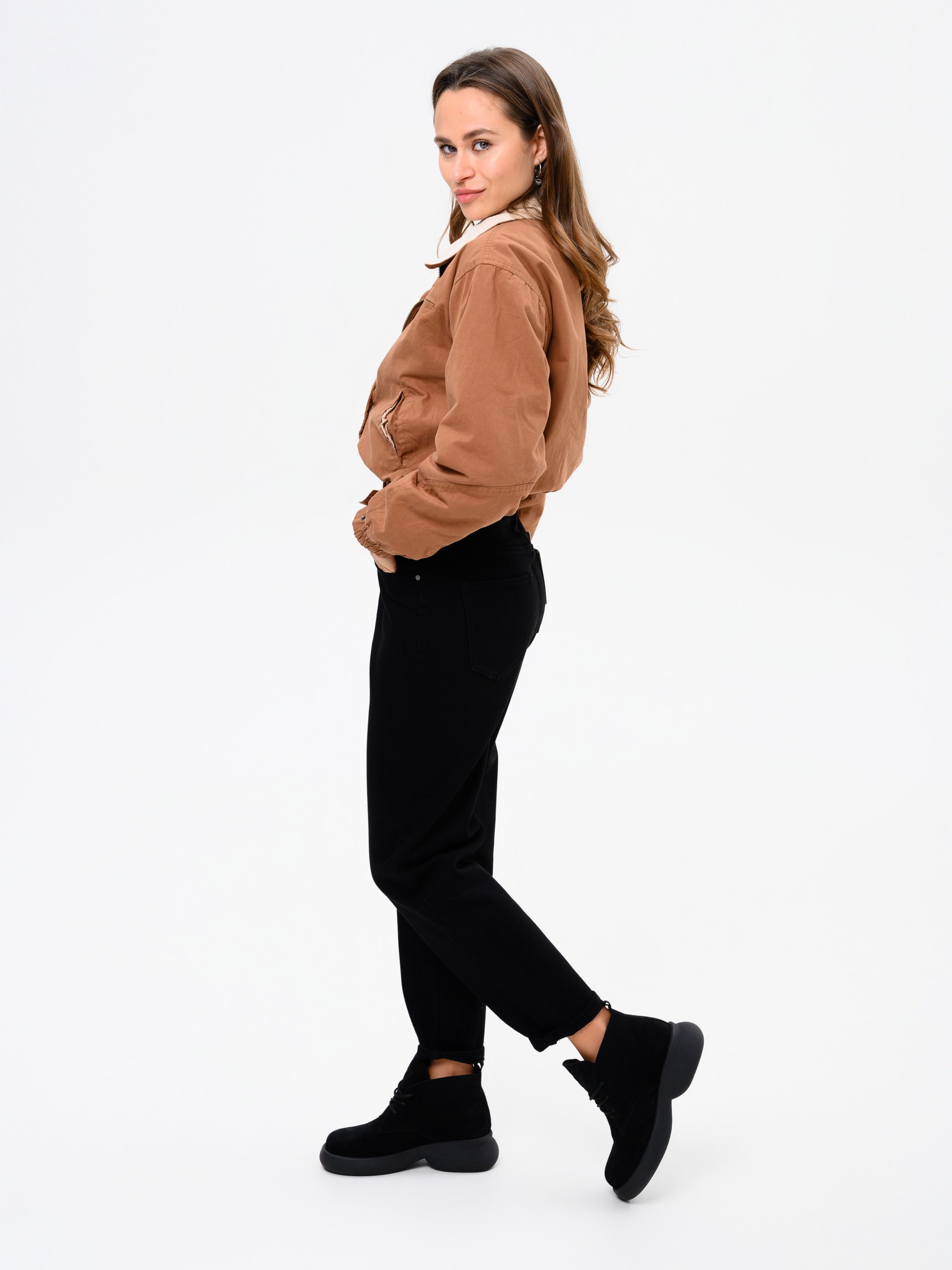 картинка Ботинки  ED'ART 308.927'bl.Черный замша от интернет магазина