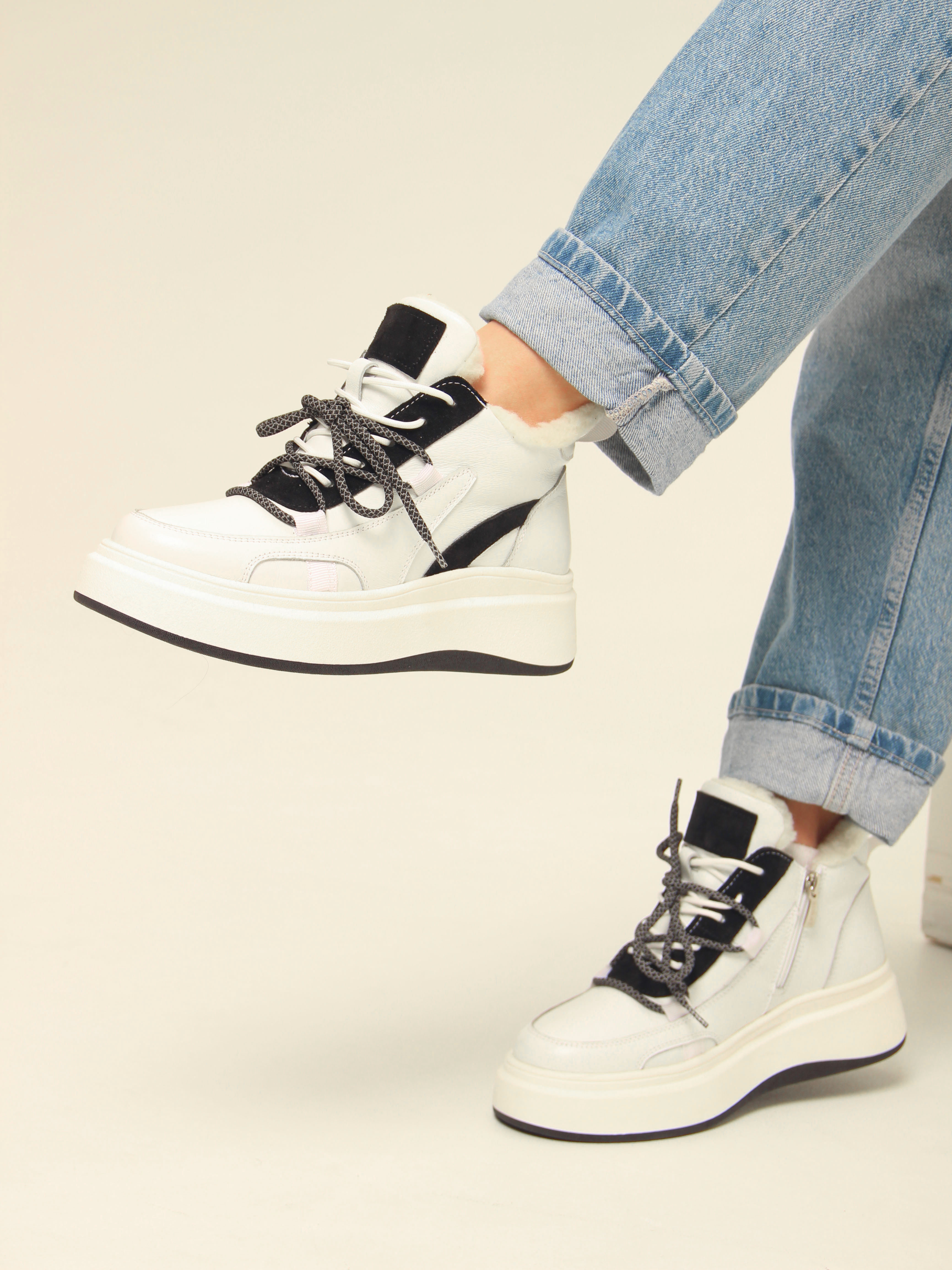 картинка Ботинки ED'ART 229.windy'w. белый черный от интернет магазина