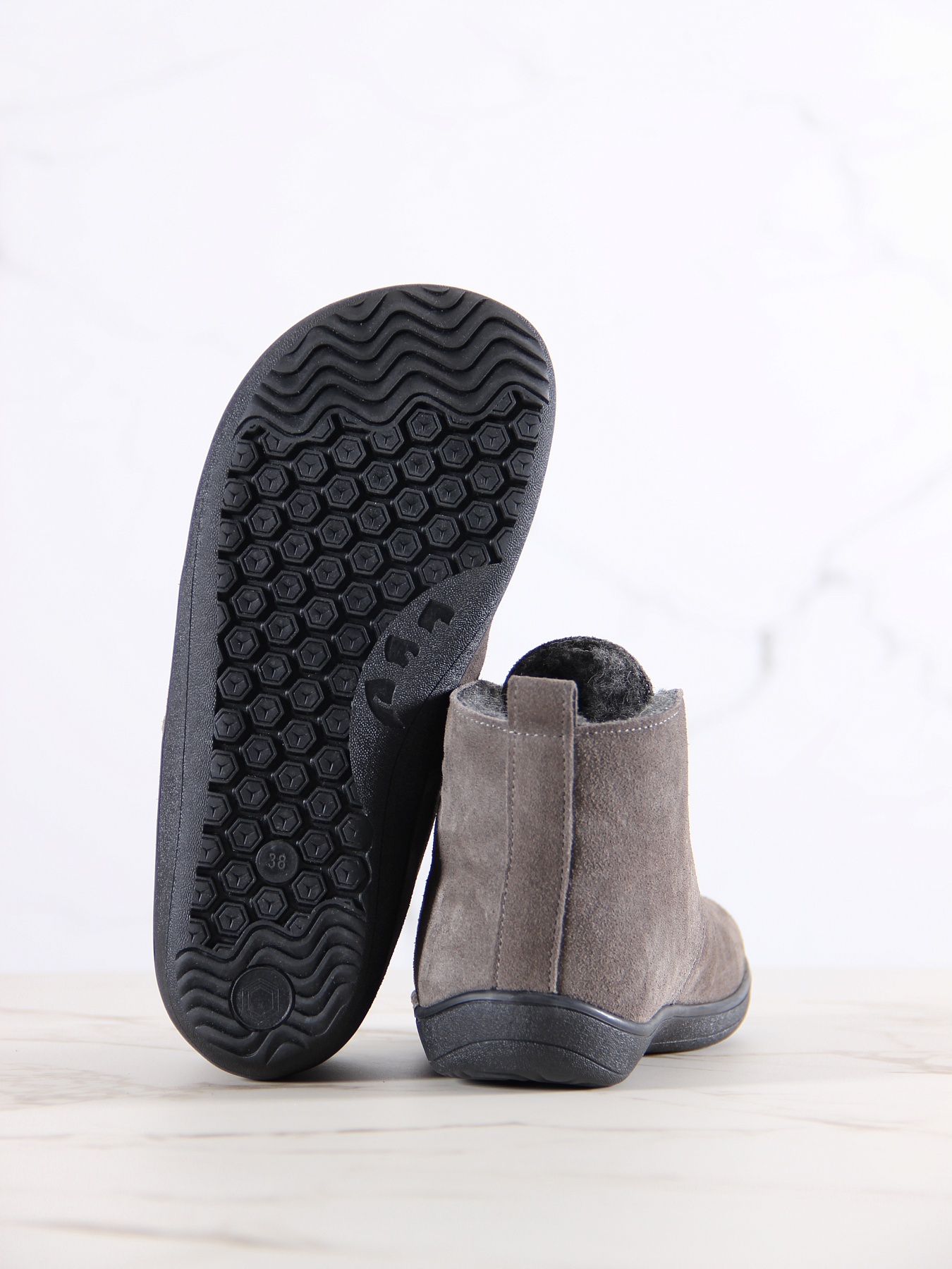 картинка Босоногие ботинки  ED'ART 208.NATA'bl. Серый замок замша от интернет магазина