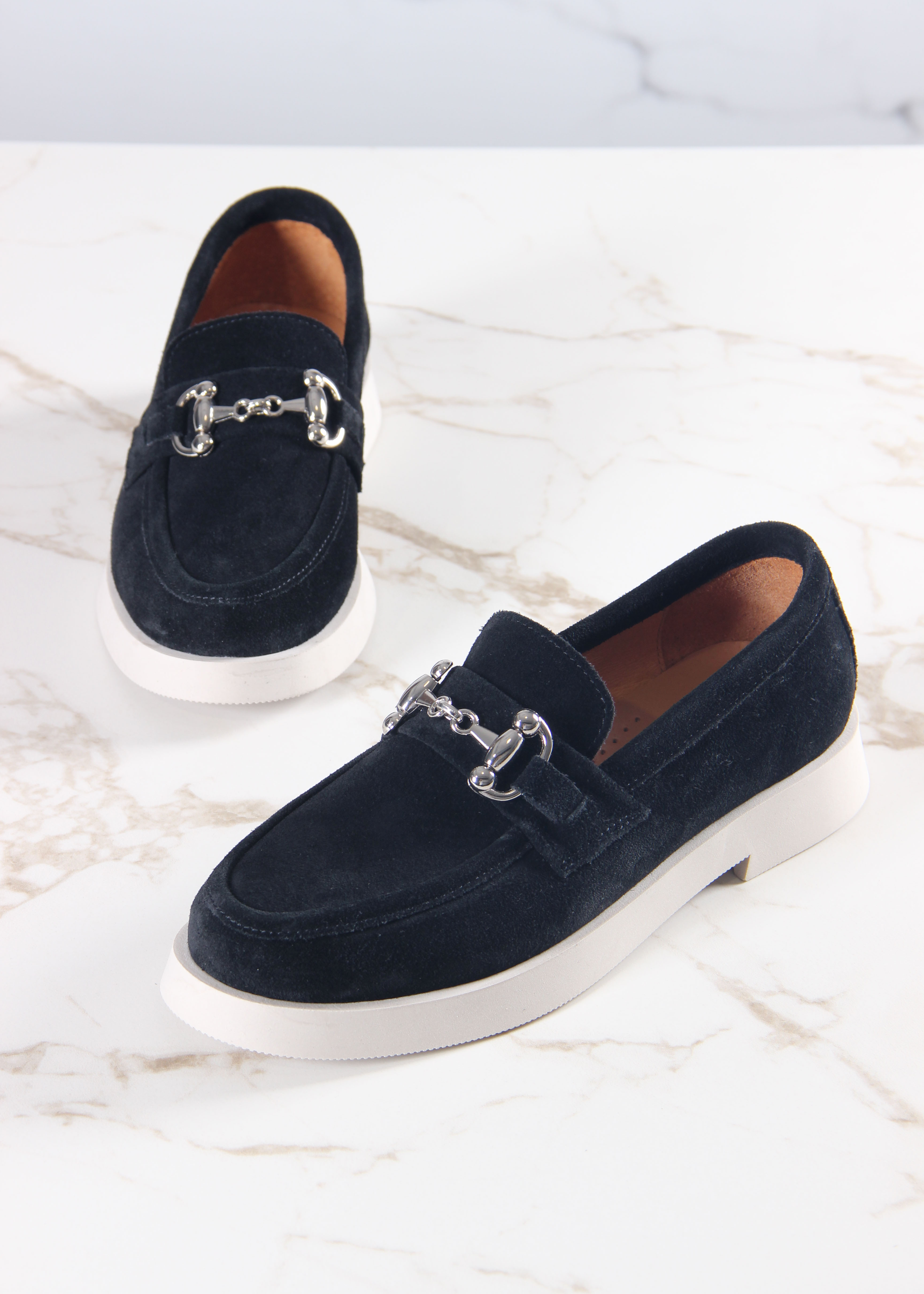 картинка Лоферы туфли ED'ART 172.1841'be. черная замша от интернет магазина