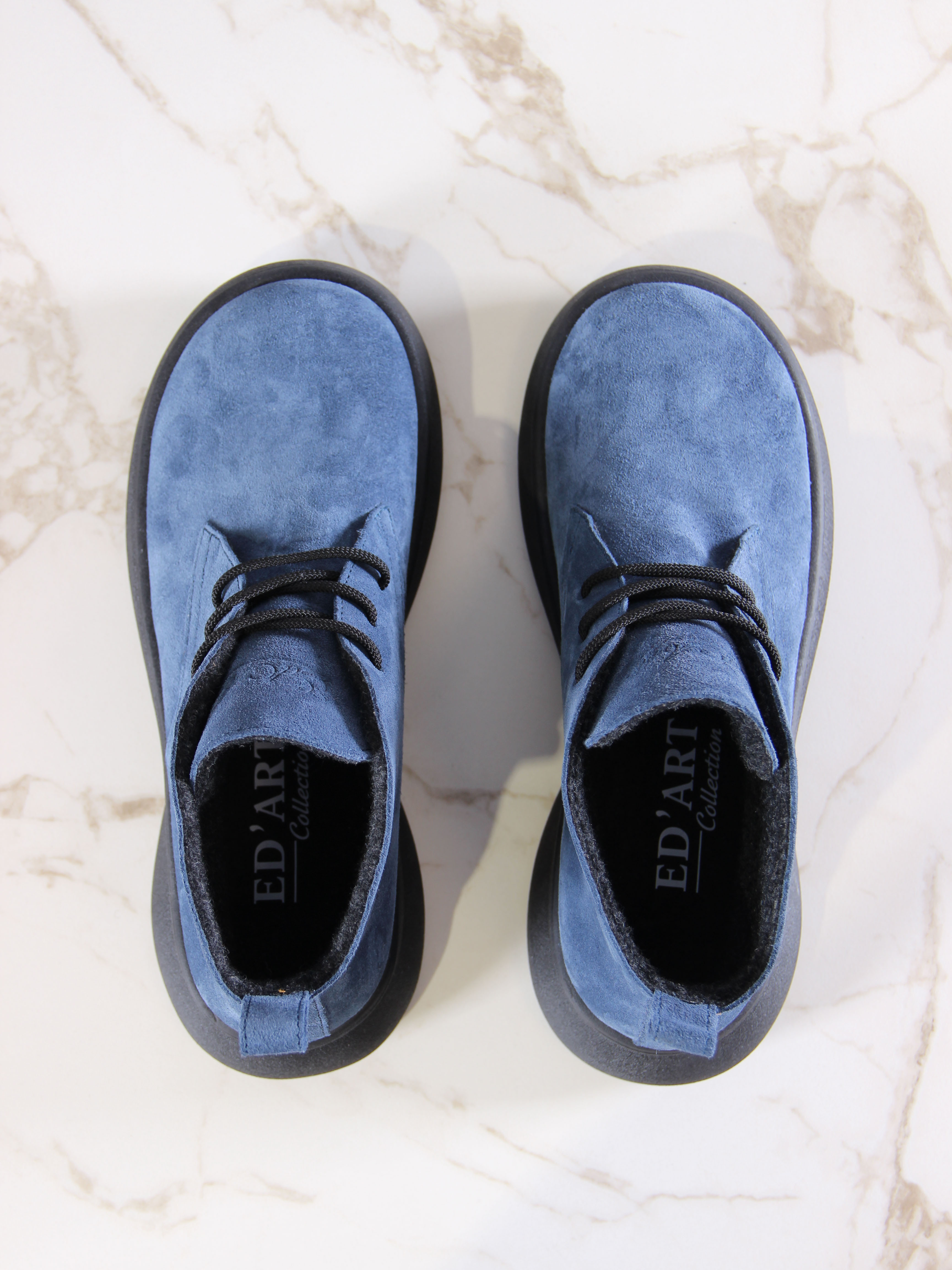 картинка Ботинки  ED'ART 308.927'bl.Синяя замша от интернет магазина