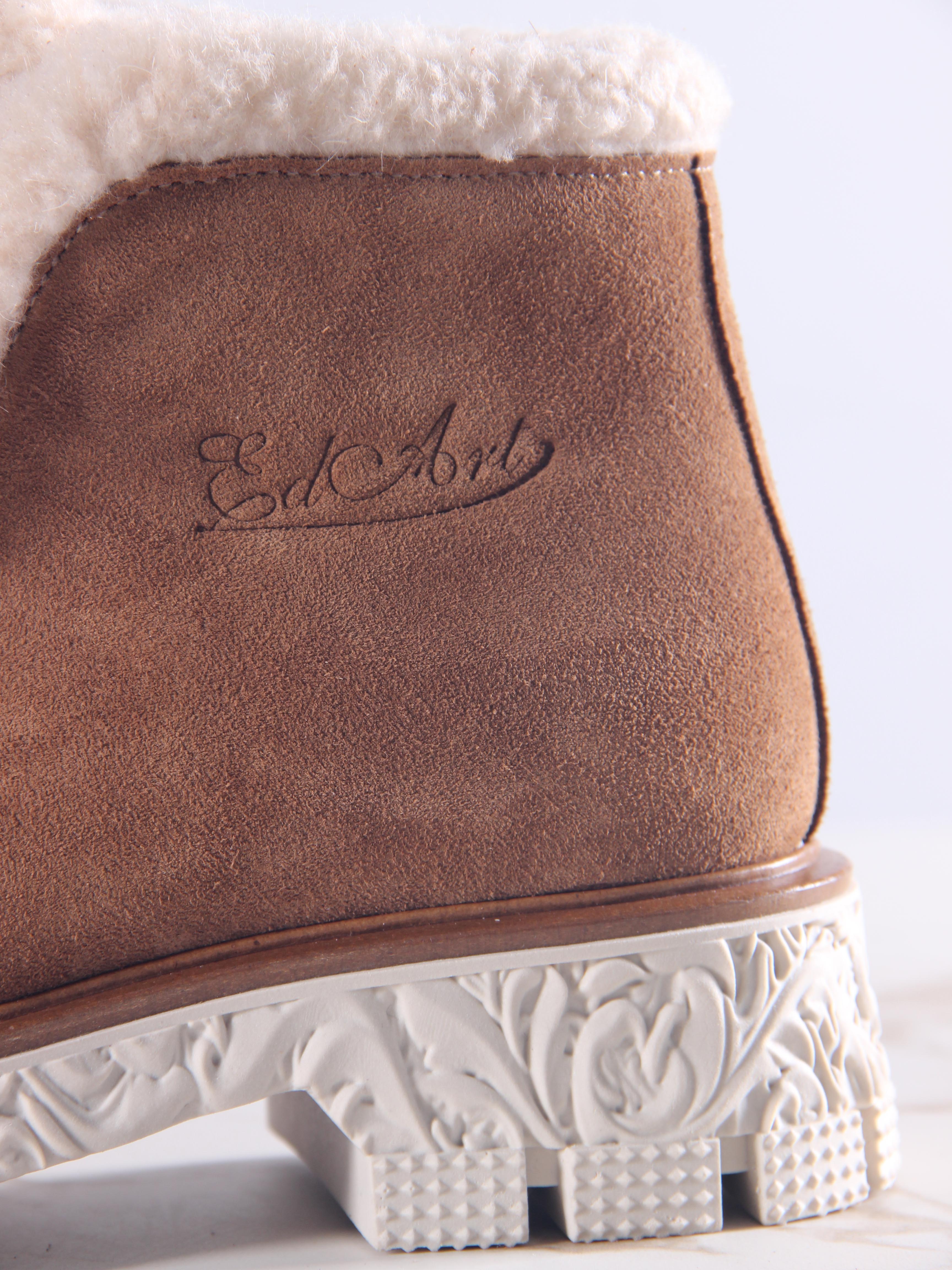 картинка Ботинки ED'ART 307. PODYUM141 'be.светло коричневый замша от интернет магазина