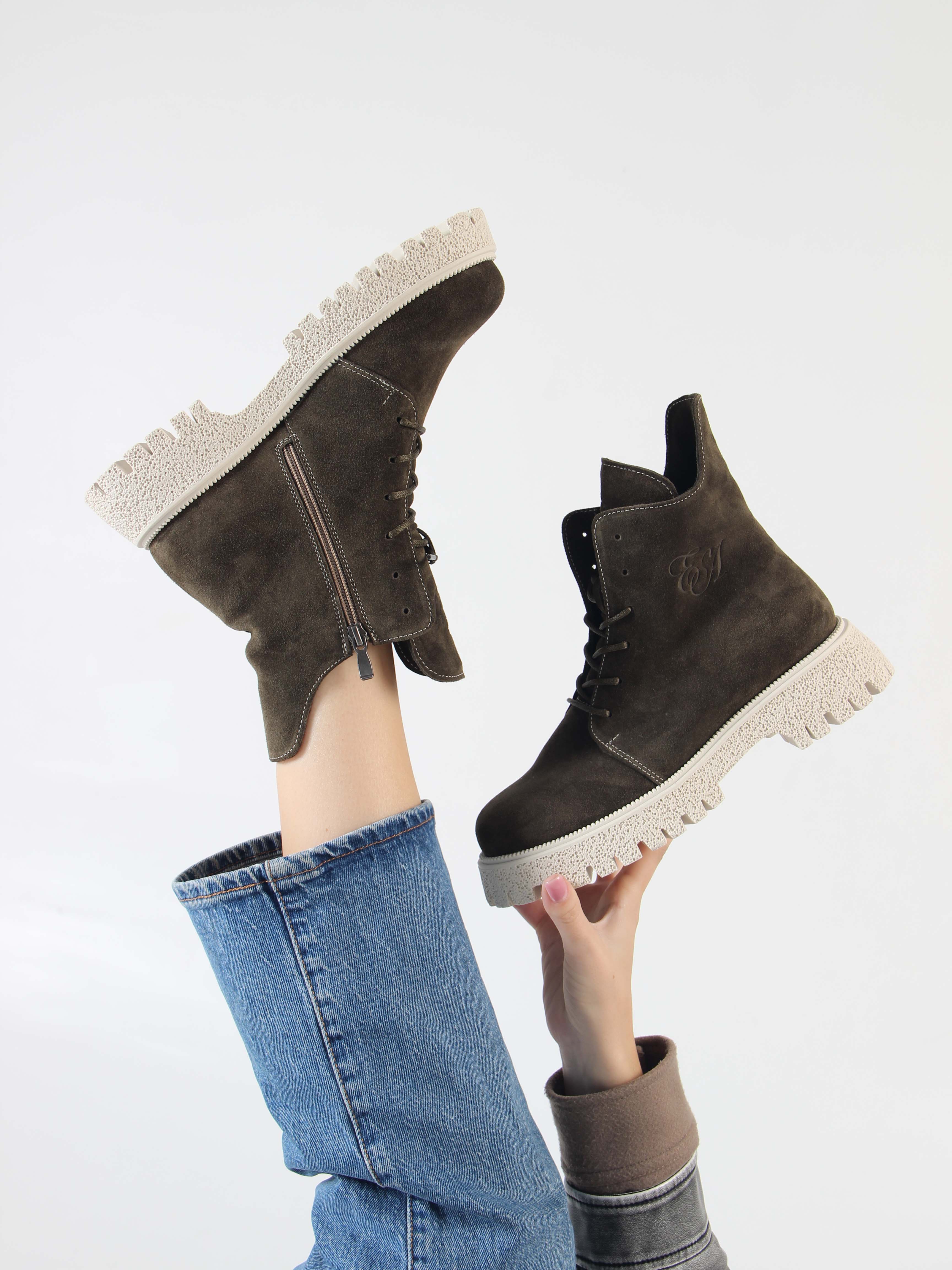 картинка Ботинки ED'ART 228.V.1541'be. Хаки от интернет магазина