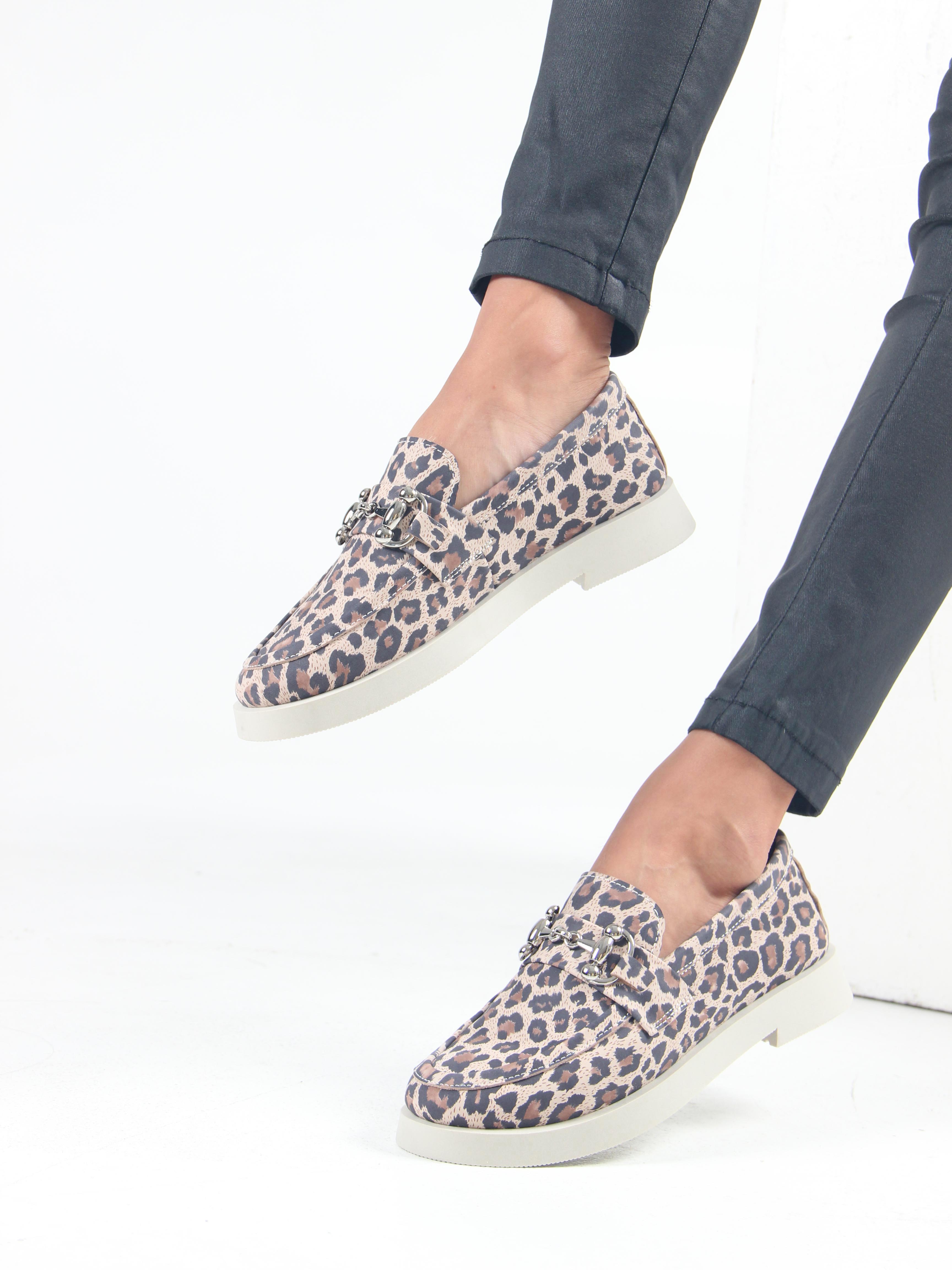 картинка Лоферы туфли ED'ART 172.1841'be. бежевый леопард от интернет магазина