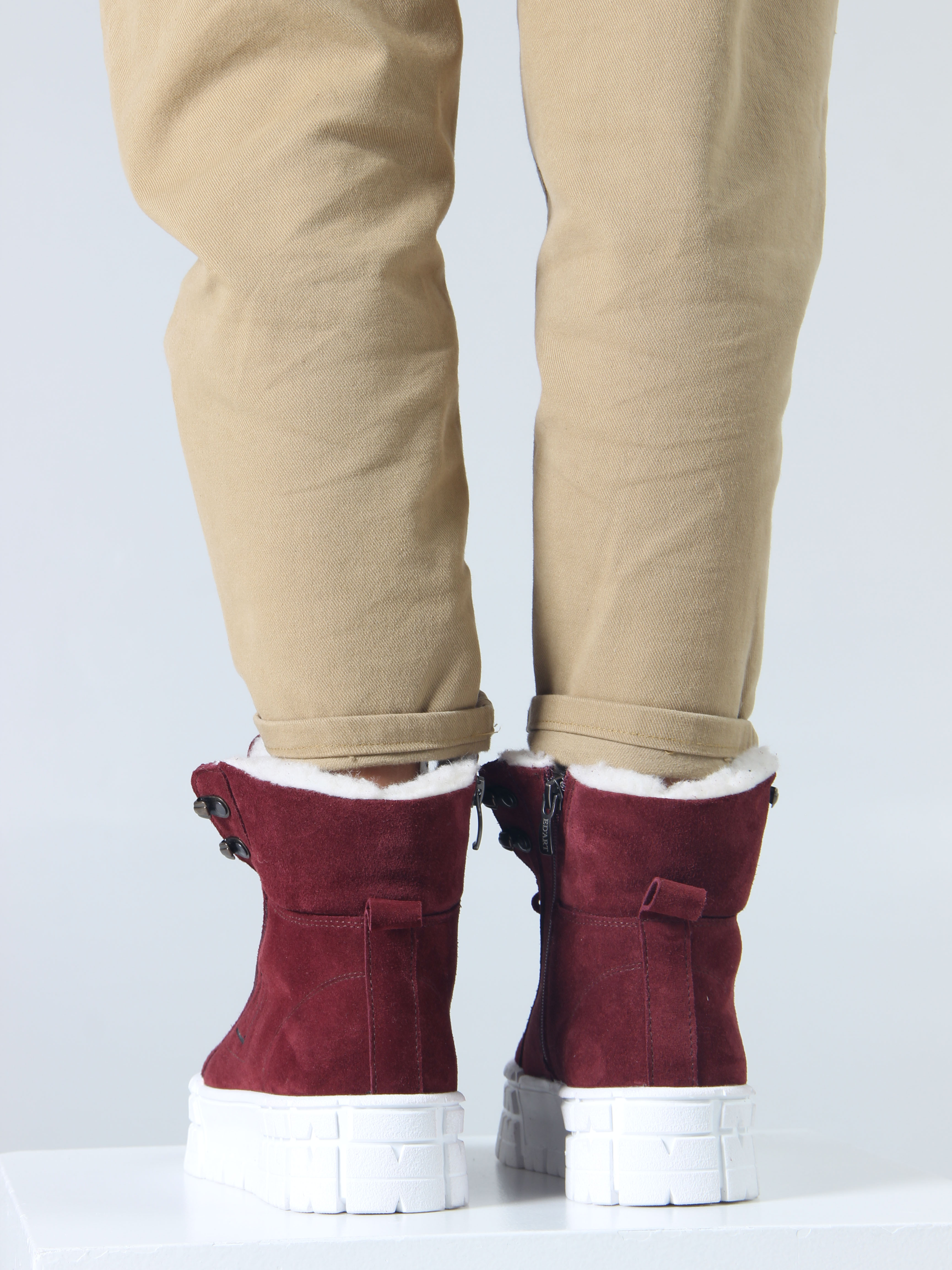 картинка Ботинки ED'ART 216.212131'w. бордо замша от интернет магазина