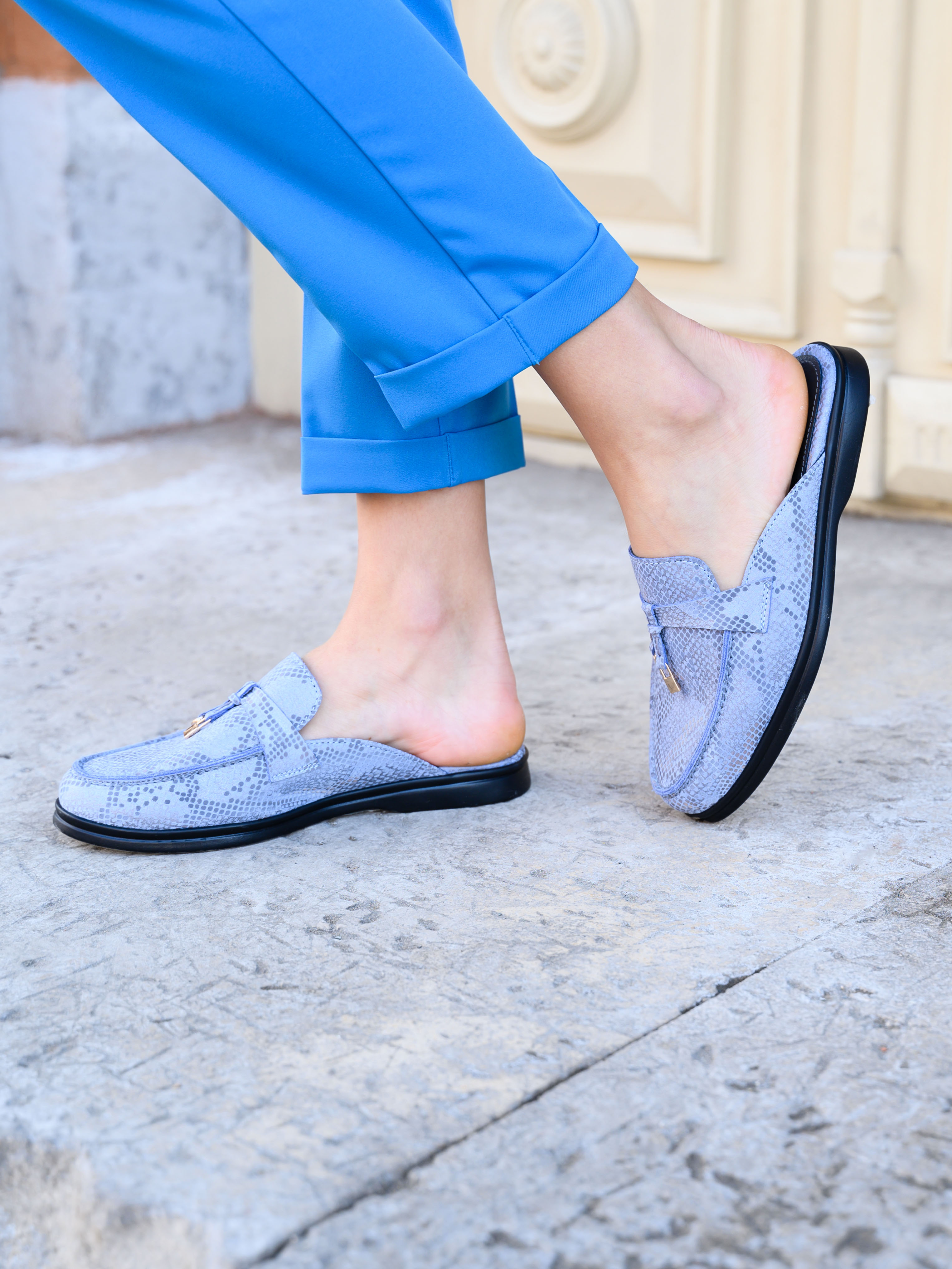 картинка Мюли ED'ART 1070.2614'bl. голубая мамба от интернет магазина