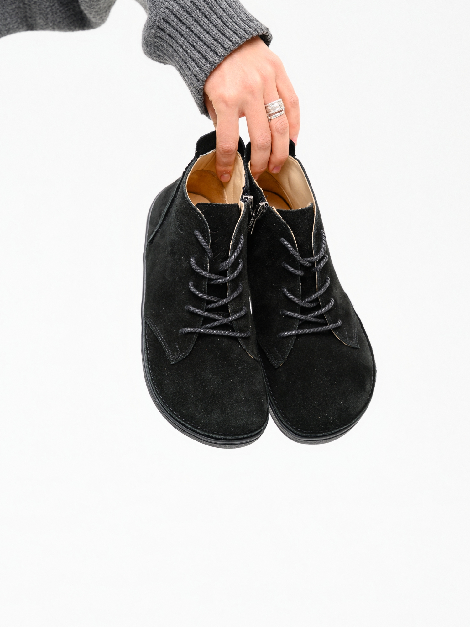 картинка Босоногие ботинки  ED'ART 210.NATA'bl.Черная замша от интернет магазина