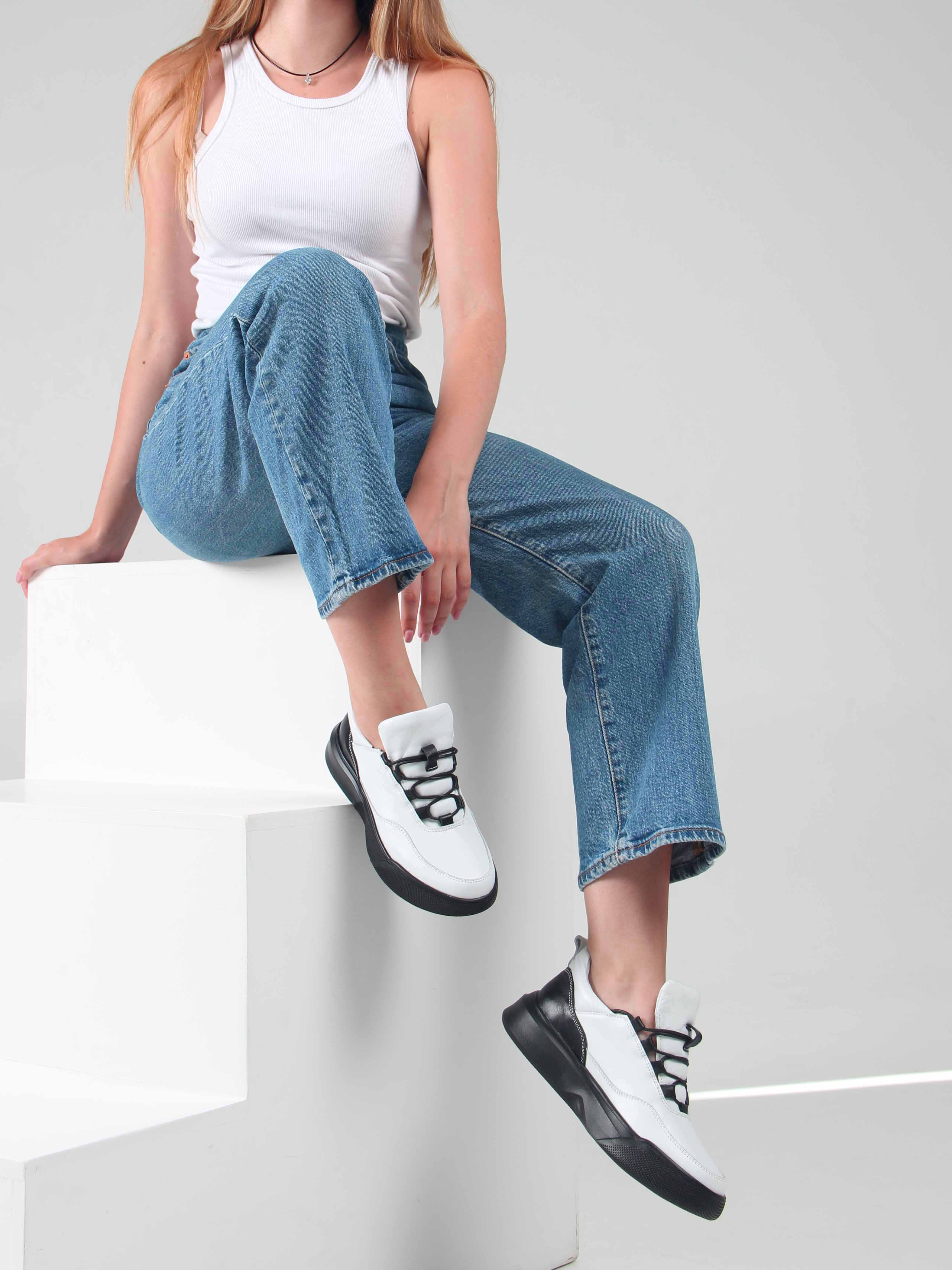 картинка Кроссовки ED'ART 155.2104'bl. Белый черный от интернет магазина