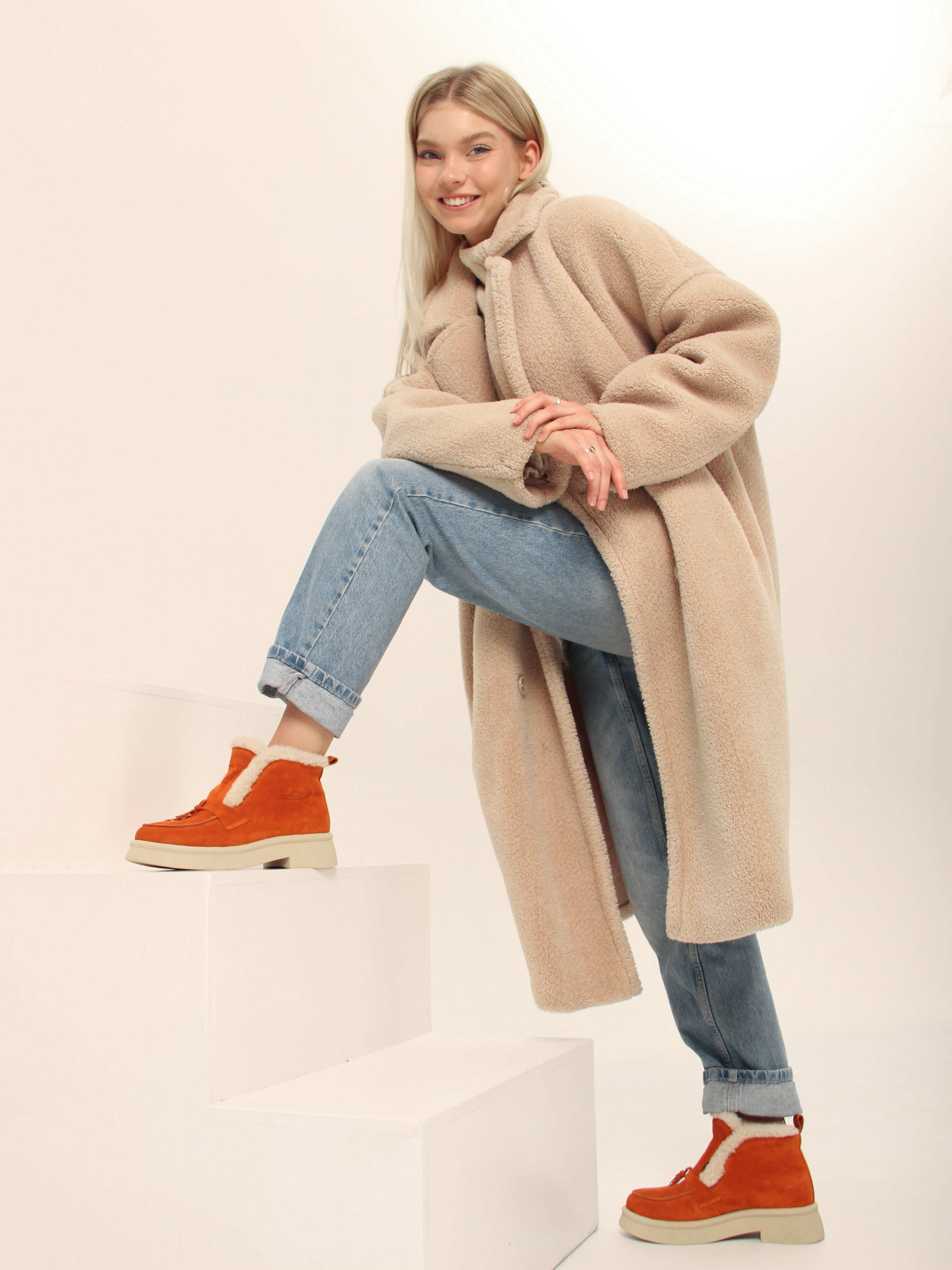 картинка Ботинки ED'ART 307.florida 'be.мандарин замша от интернет магазина