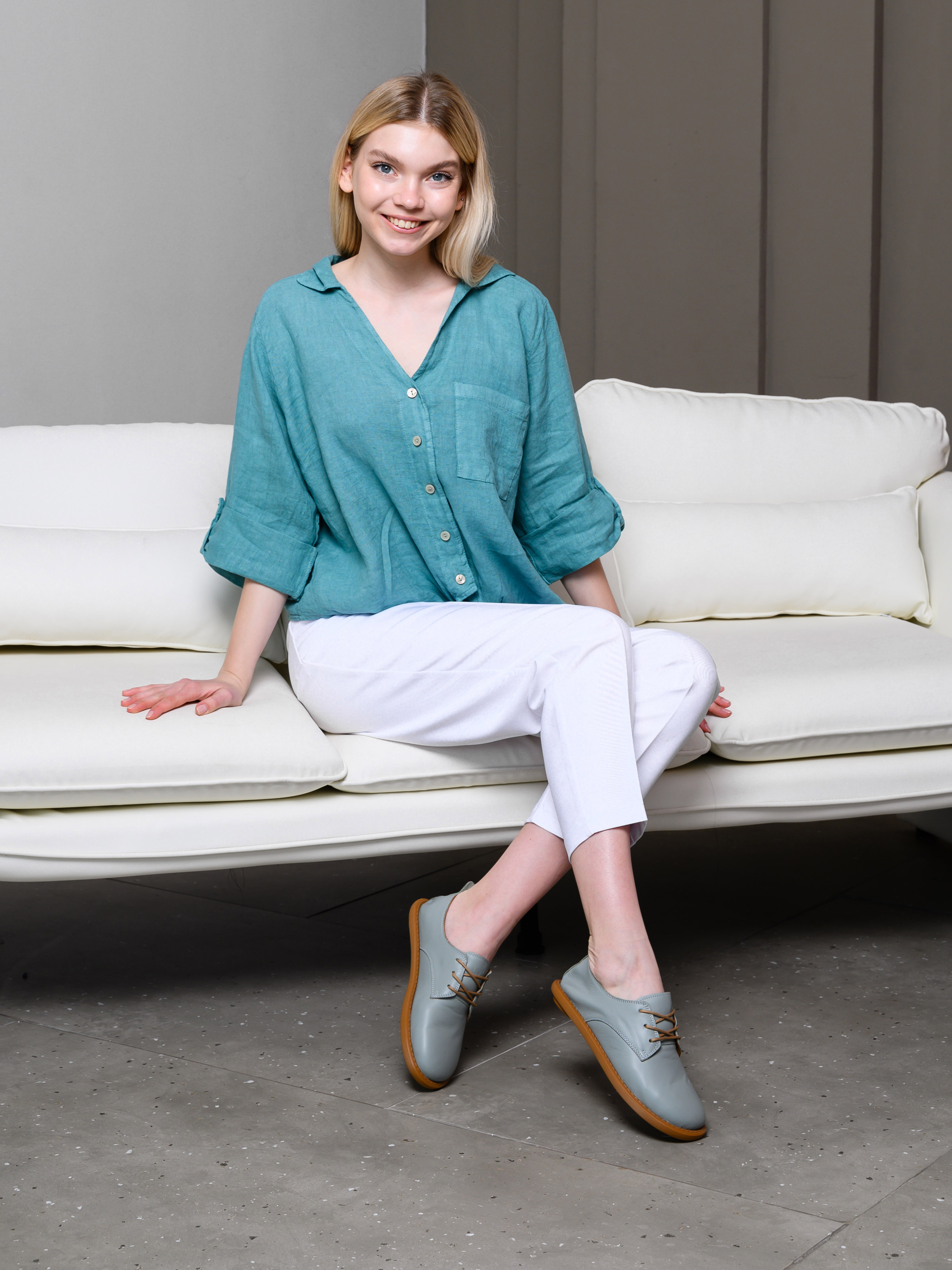 картинка Туфли ED'ART 181.ОКСЕ'br. Лион авокадо+коричневый от интернет магазина