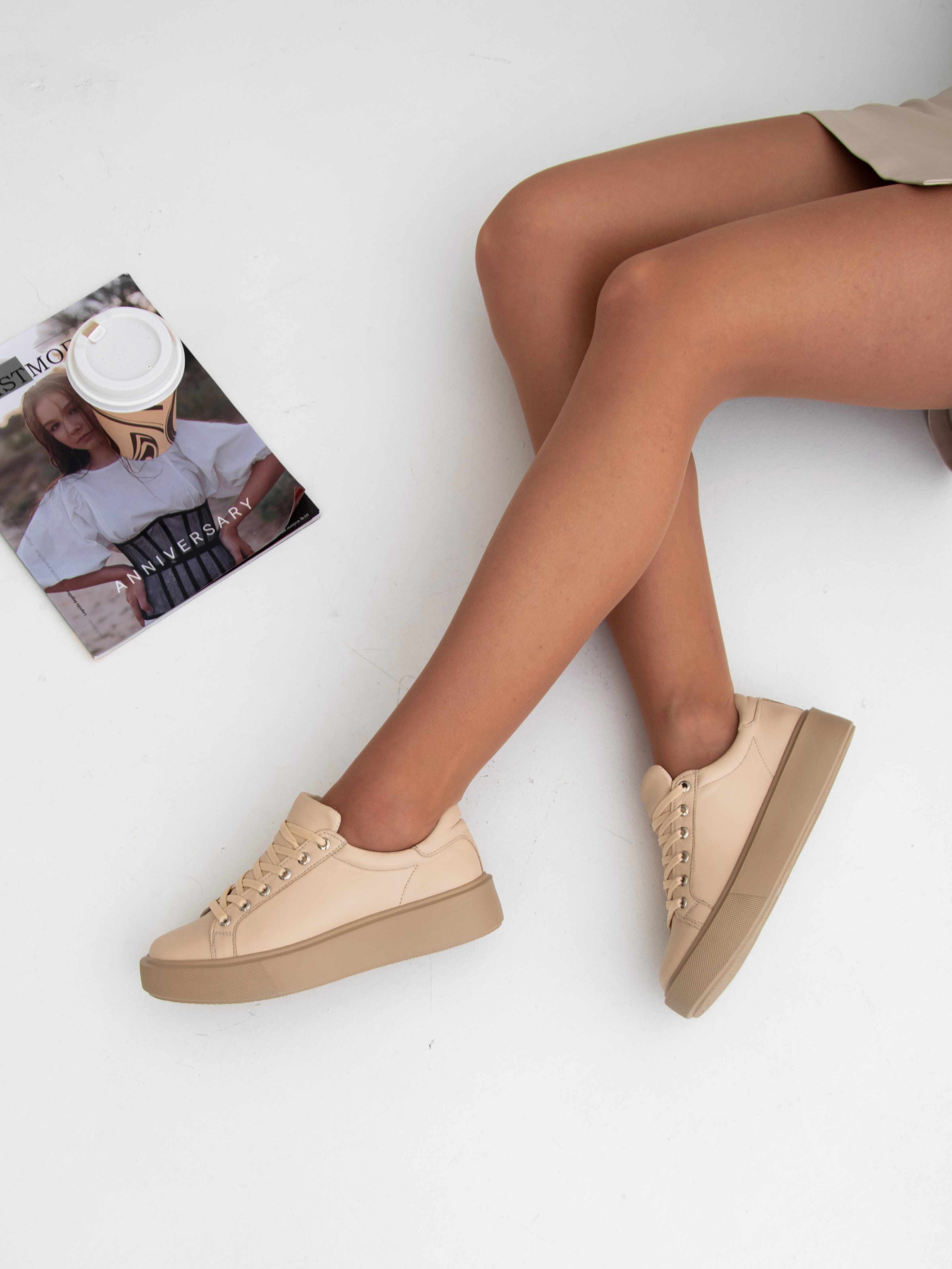 картинка Кеды ED'ART 128.Mikki'bе.Бежевый от интернет магазина