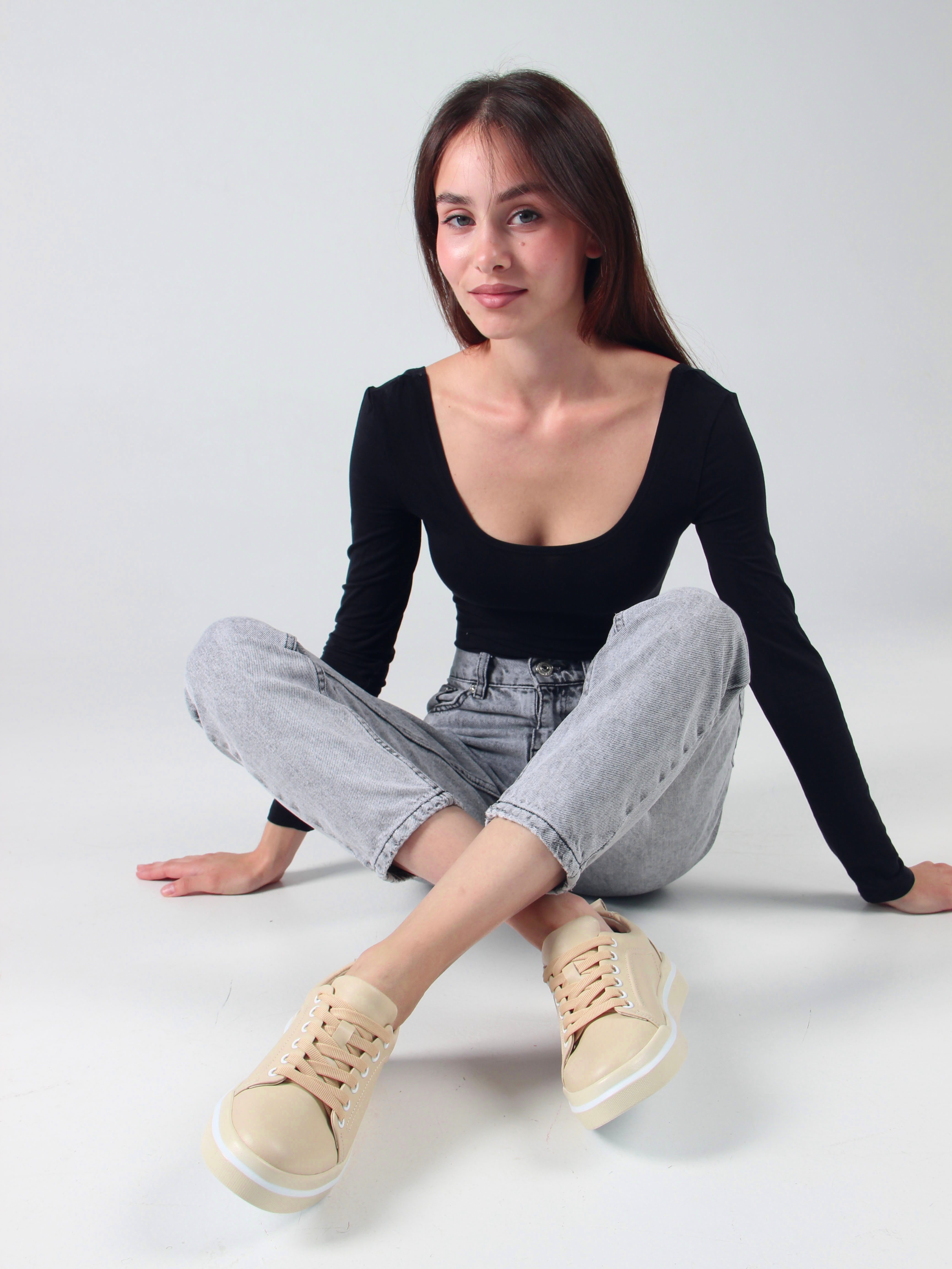 картинка Кеды ED'ART 158.paloma'be/w. Бежевый от интернет магазина