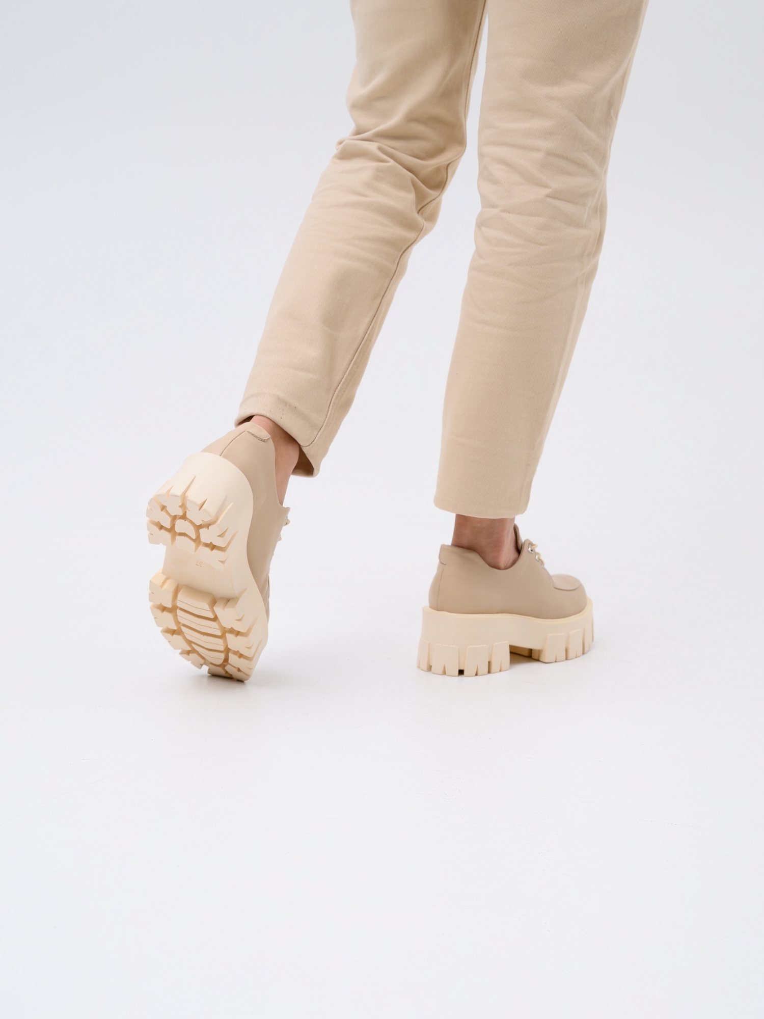 картинка Туфли полуботинки ED'ART 202.90200'm. Бежевый от интернет магазина