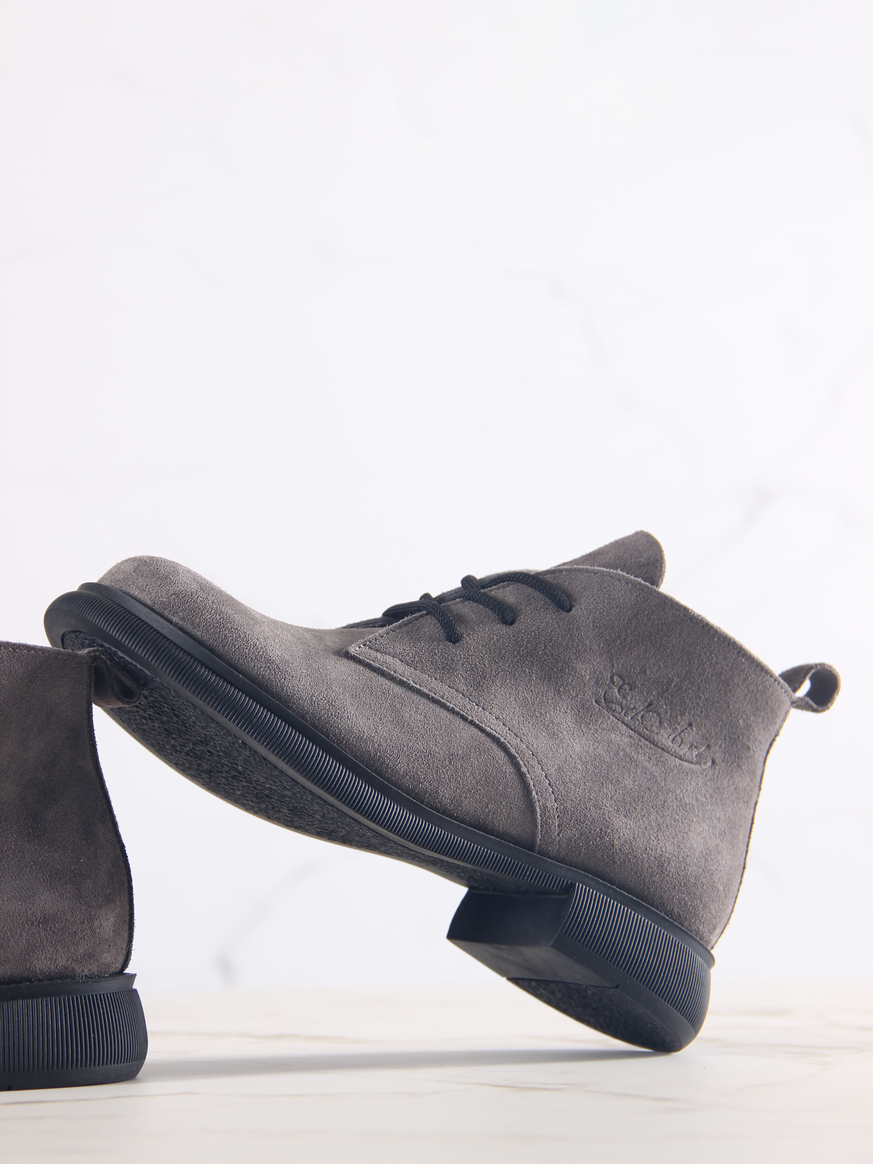 картинка Ботинки ED'ART 308.патриция'bl. Серый замок замша от интернет магазина