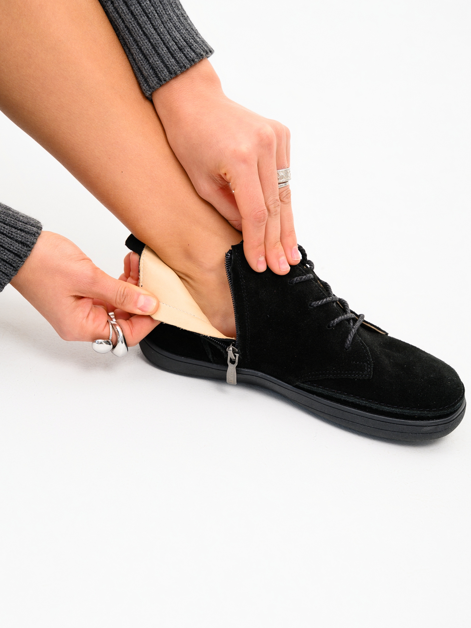 картинка Босоногие ботинки  ED'ART 210.NATA'bl.Черная замша от интернет магазина