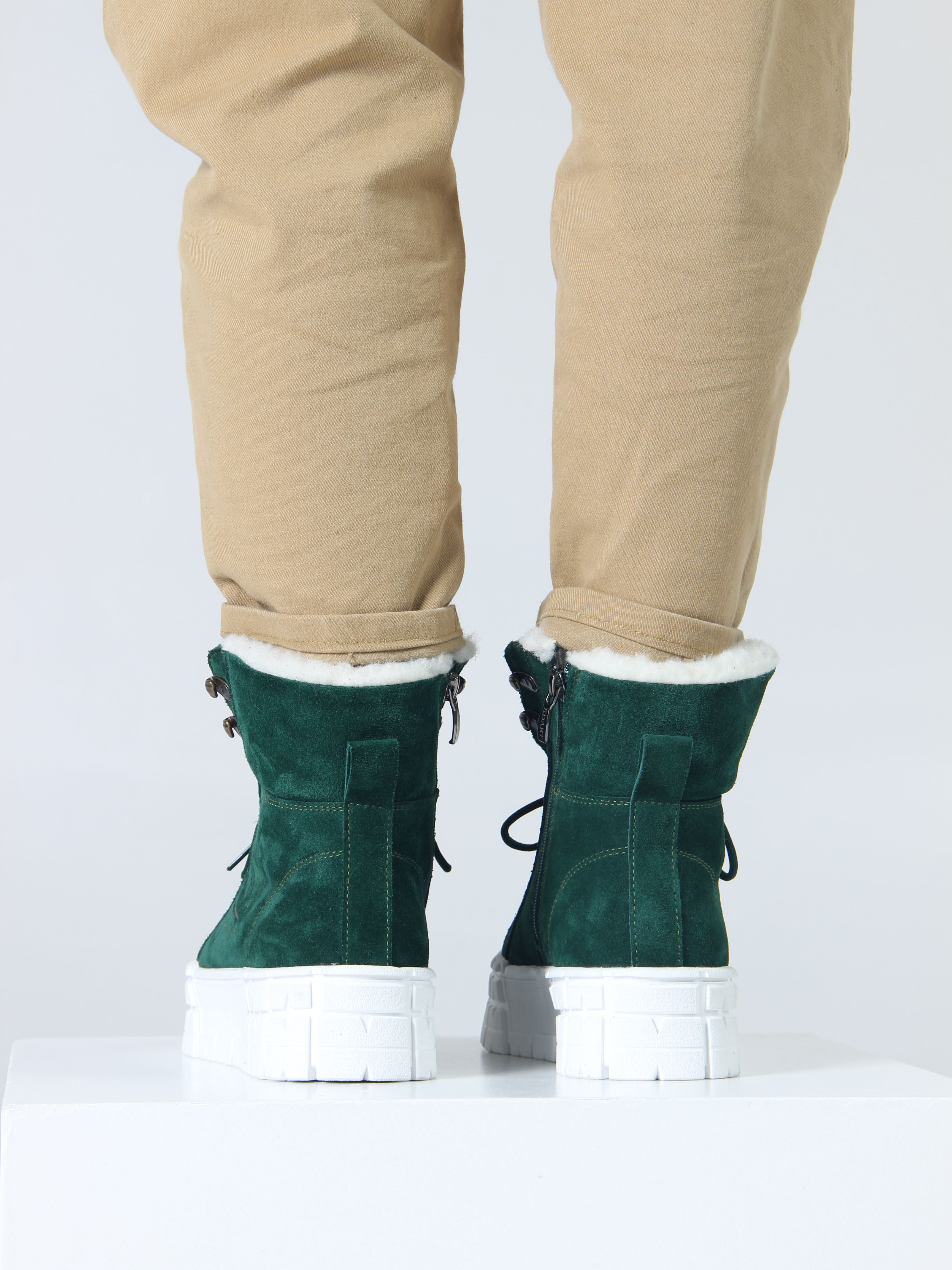 картинка Ботинки ED'ART 216.212131'w. зеленый замша от интернет магазина