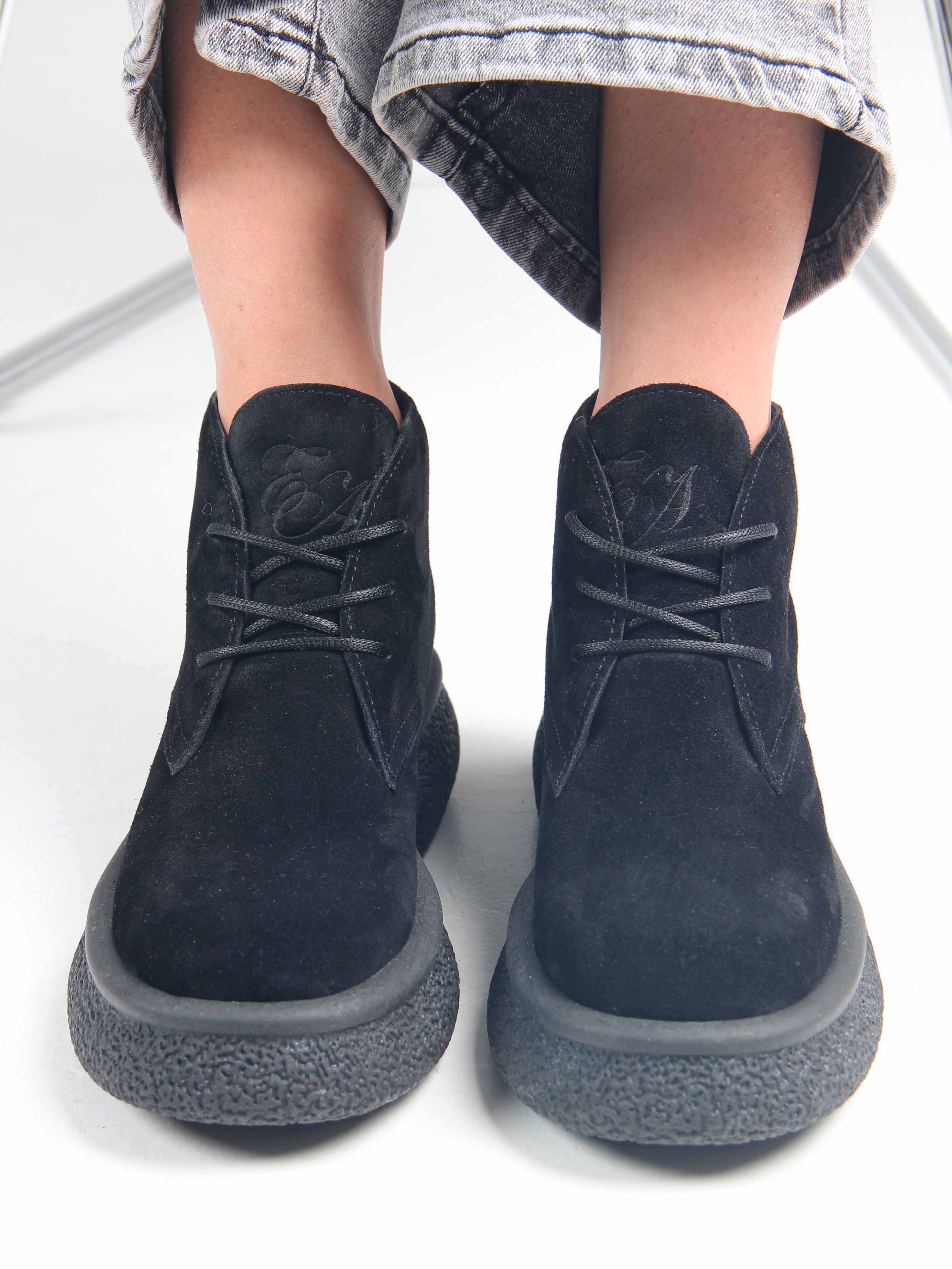 картинка Ботинки ED'ART 308.агата'bl. чёрный замша от интернет магазина