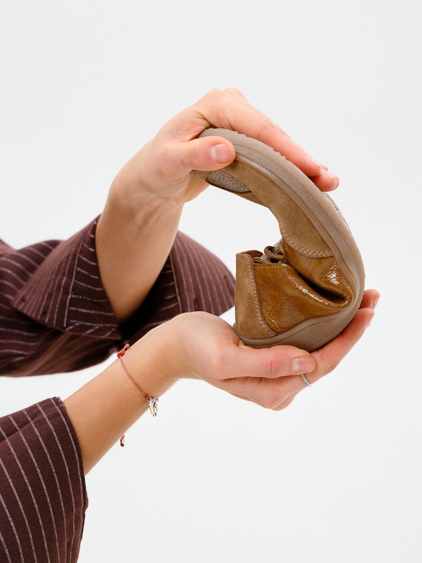 картинка Босоногие туфли ED'ART 188.nata'br.Карамельный наплак+карамельная замша от интернет магазина