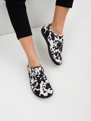 Босоногие кеды с принтом коровы