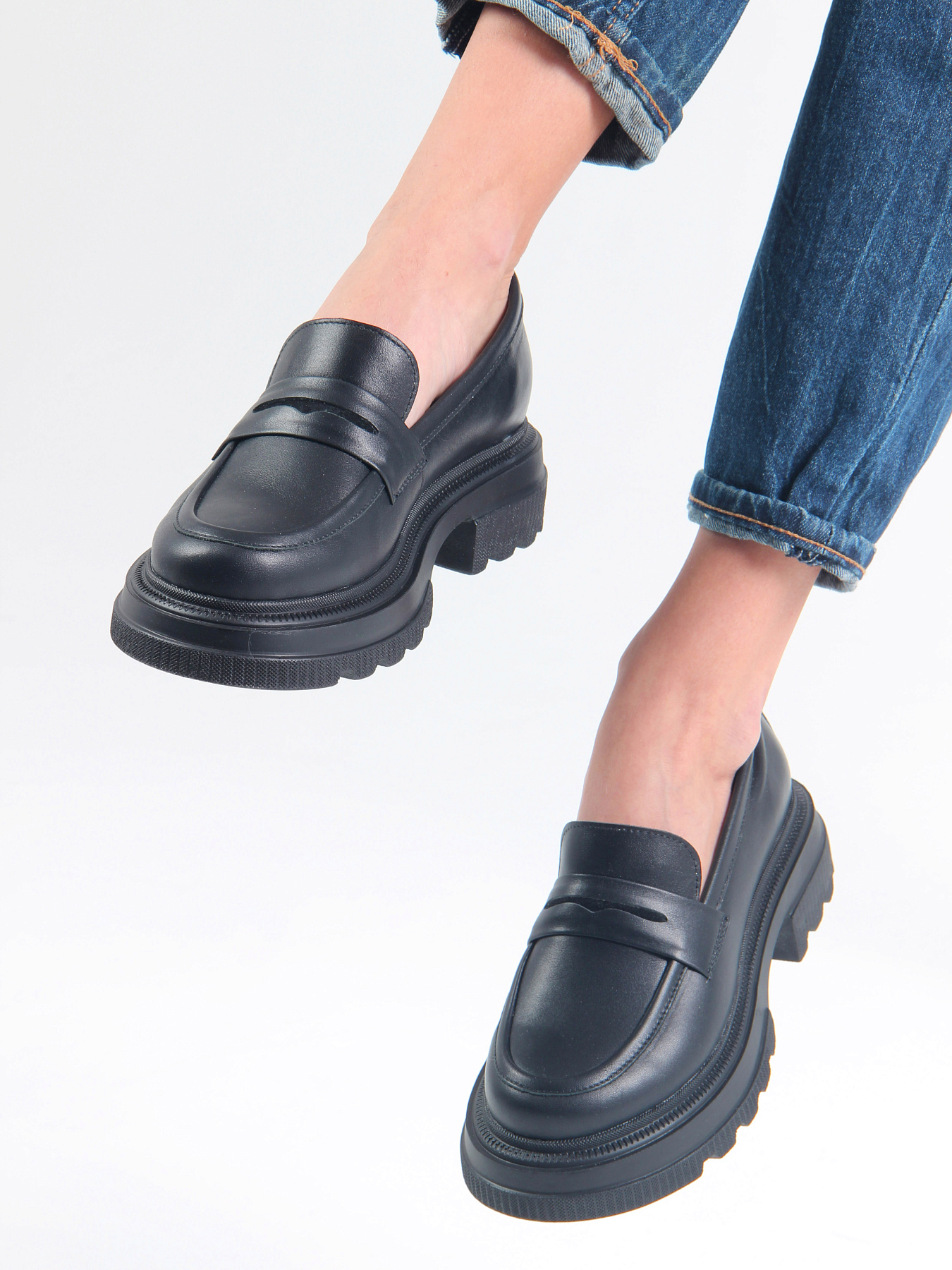 картинка Туфли лоферы ED'ART 175.506'bl. Черный от интернет магазина