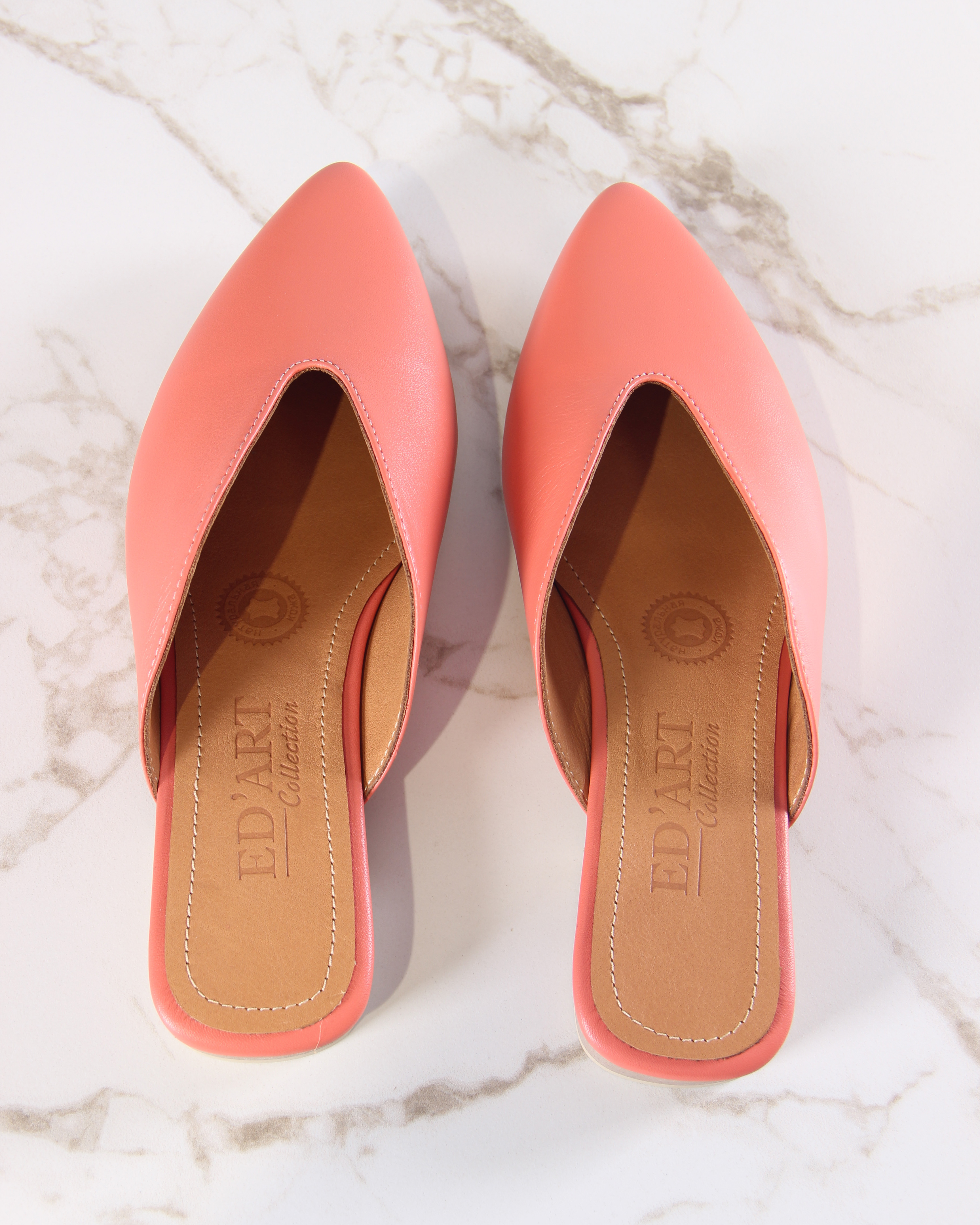 картинка Мюли ED'ART 1001.34104'be. Коралл от интернет магазина