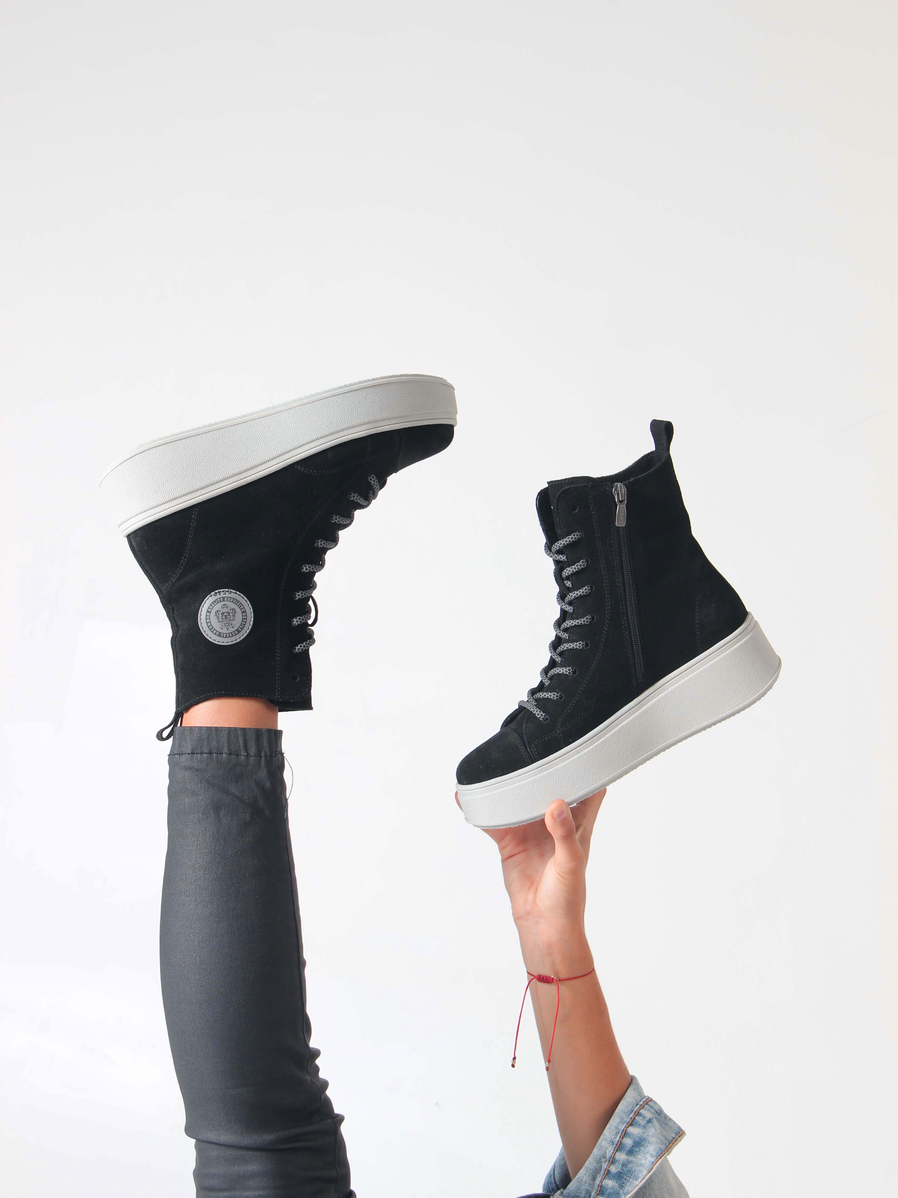 картинка Ботинки ED'ART 215.ALTA'gr. Черный замша от интернет магазина