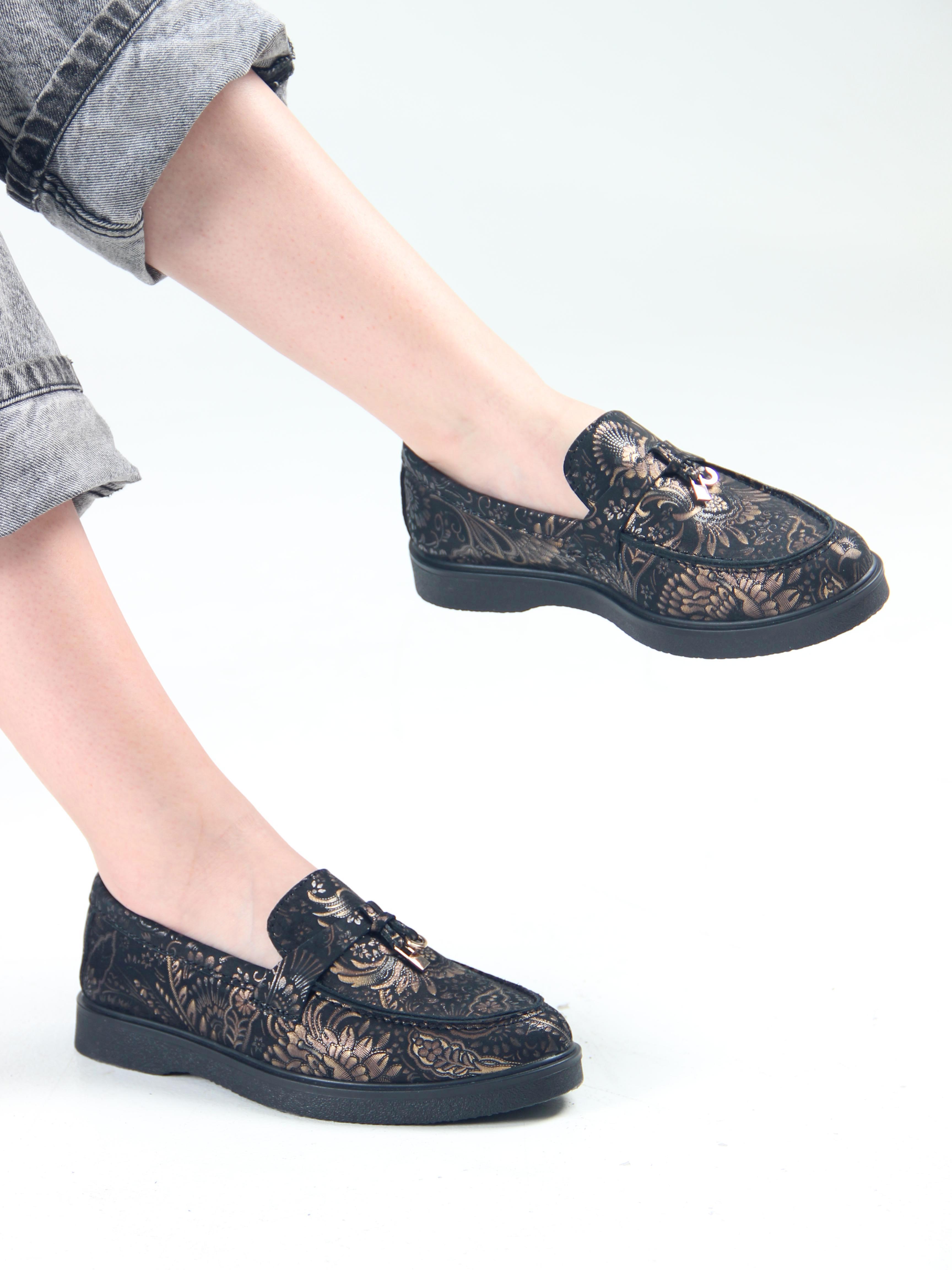 картинка Лоферы лоферы ED'ART 170.2699'bl. Черный грация от интернет магазина