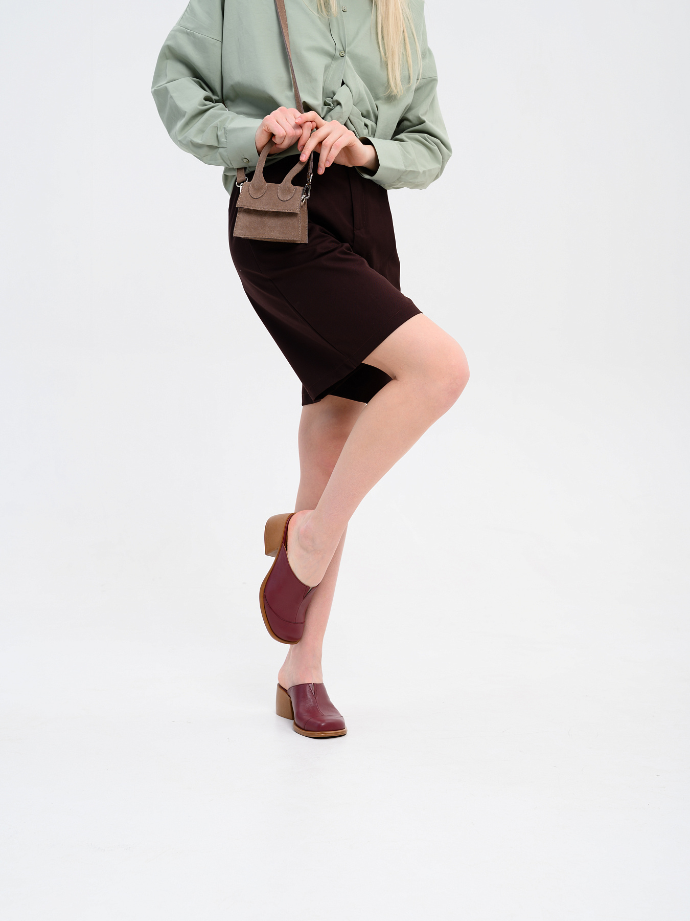 картинка Сабо ED'ART 5132.23663'br. Гнилая вишня+коричневый от интернет магазина