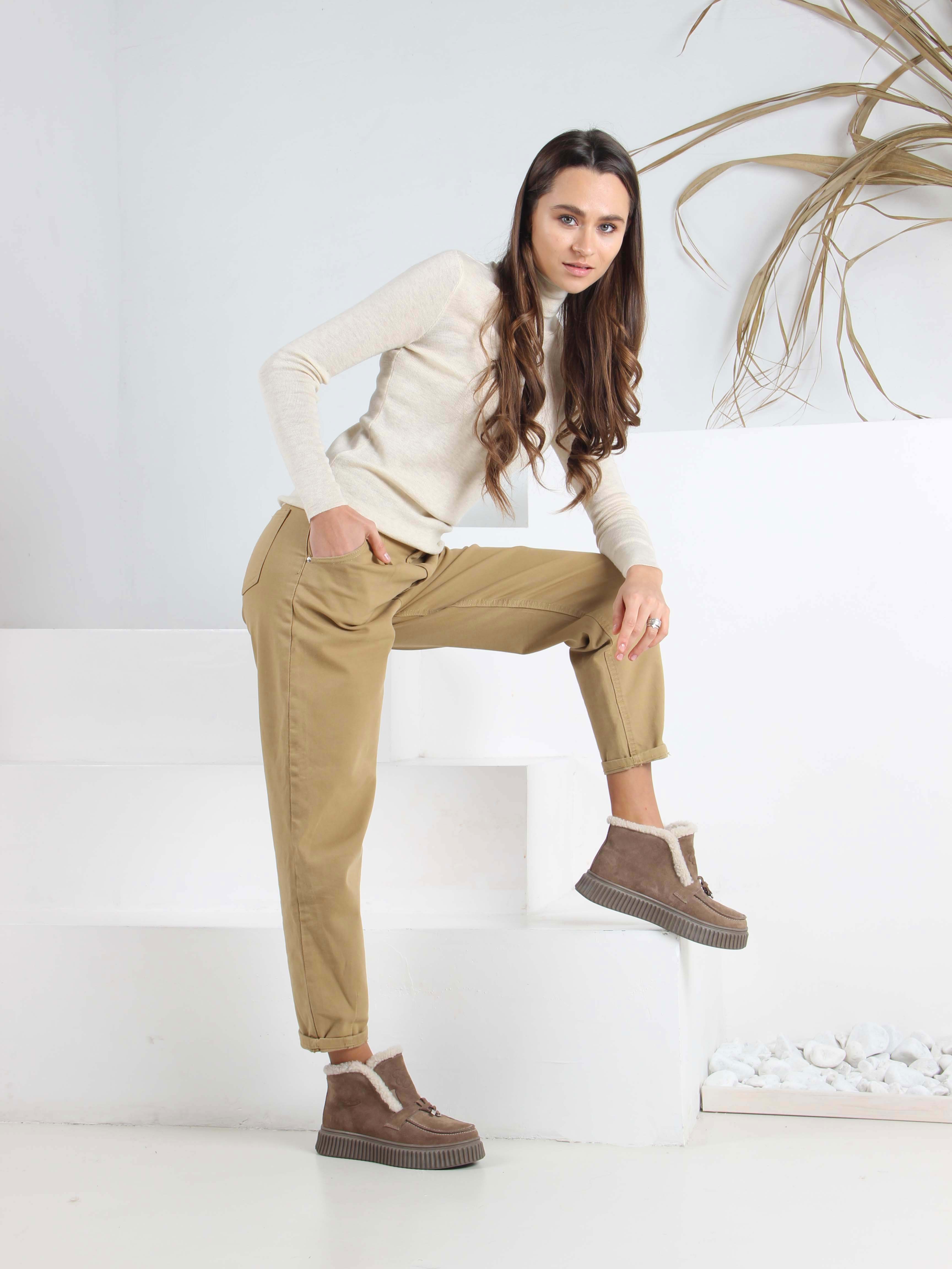 картинка Ботинки ED'ART 307.от11'br. коричневый капучино замша от интернет магазина