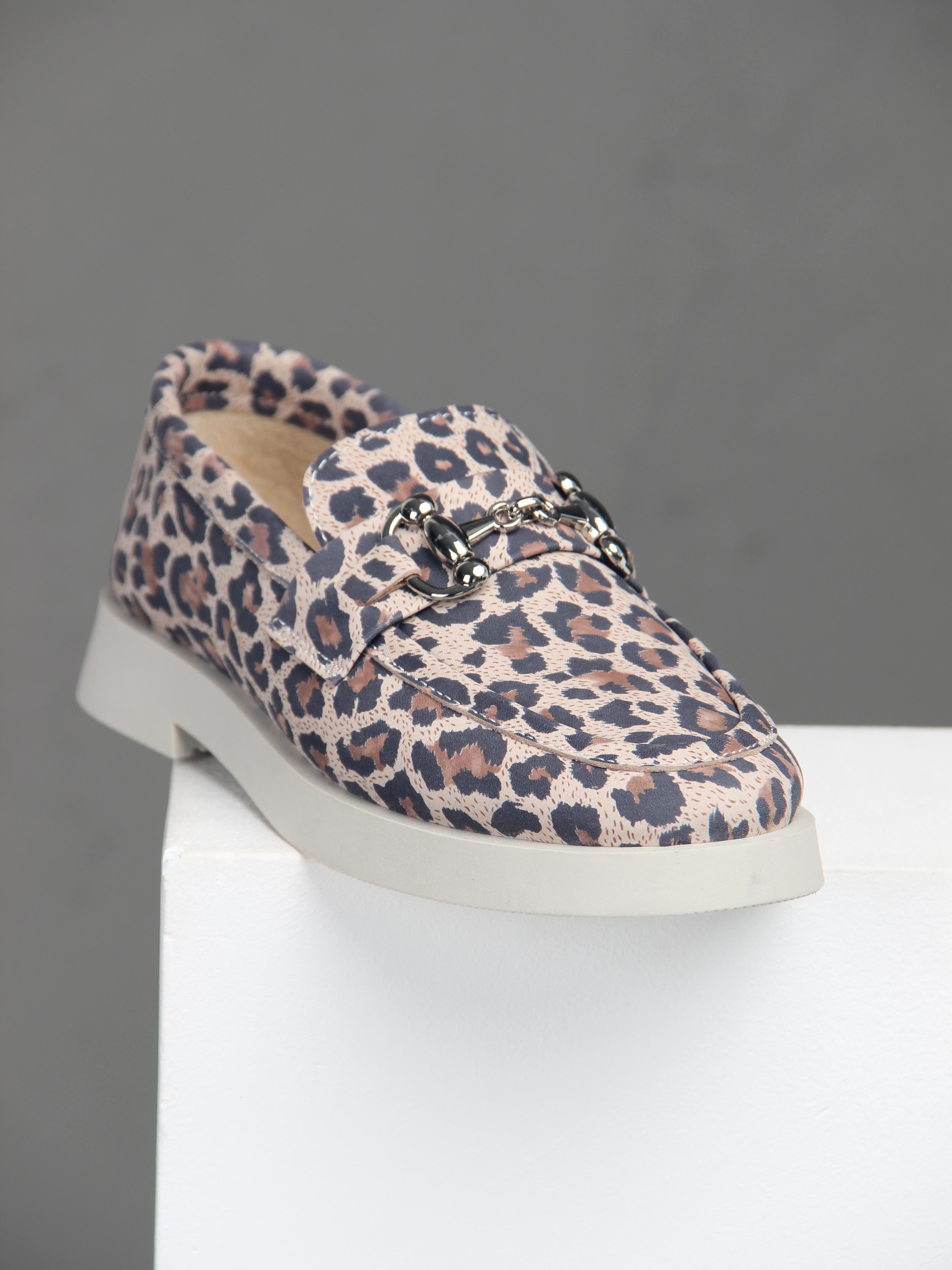 картинка Лоферы туфли ED'ART 172.1841'be. бежевый леопард от интернет магазина