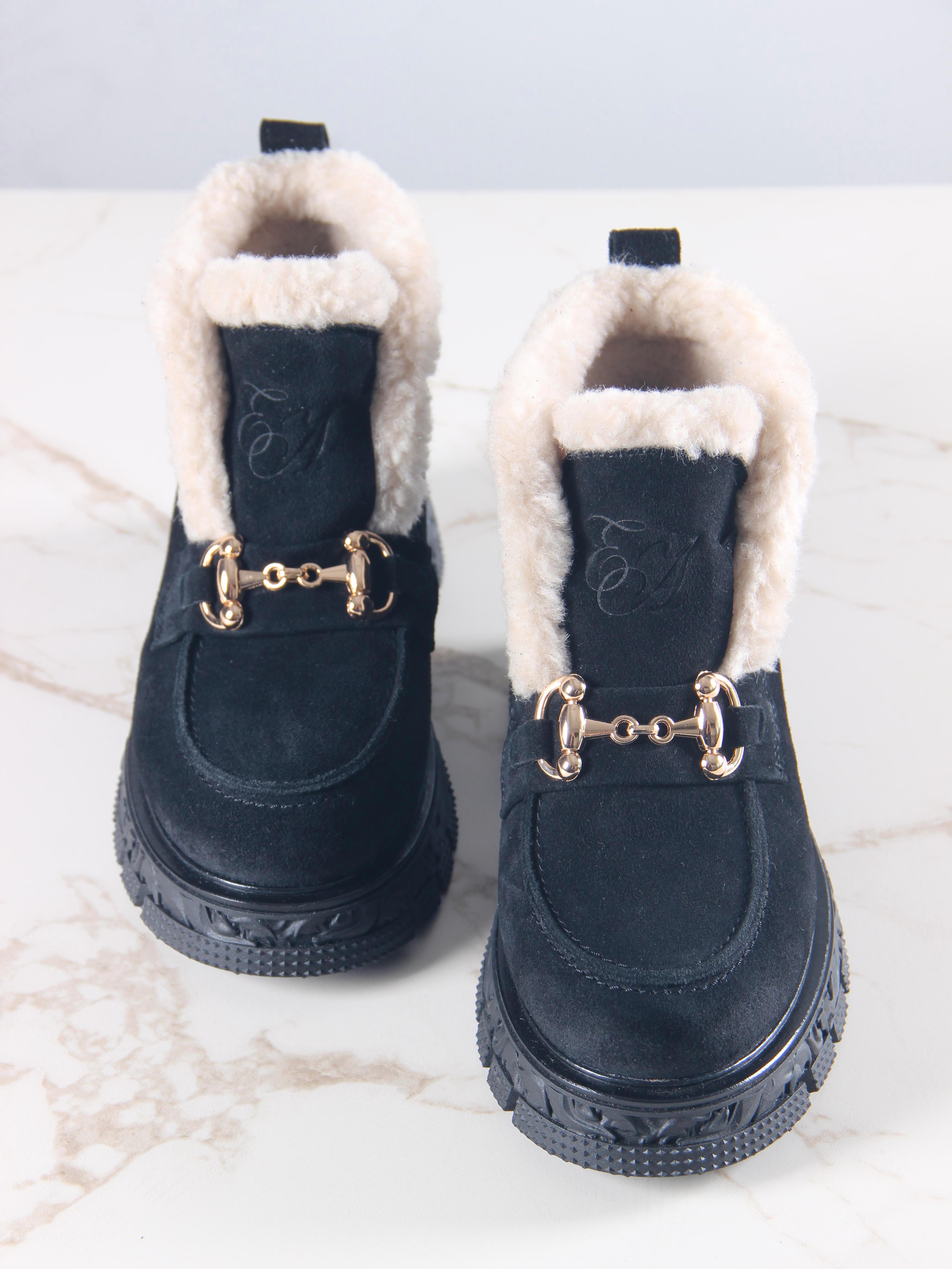 картинка Ботинки ED'ART 307. PODYUM141 'bl. черная замша от интернет магазина