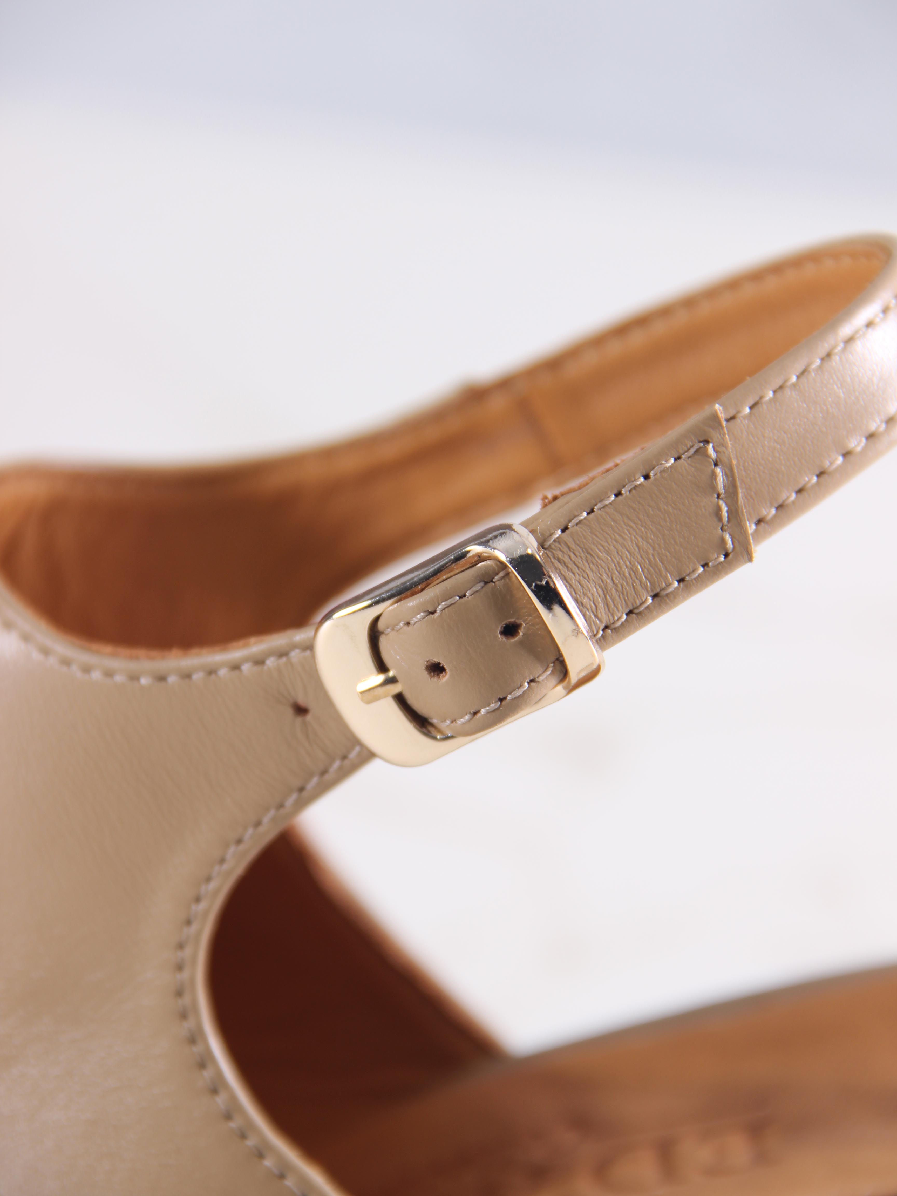 картинка Босоножки ED'ART 5133.23663'be. Круассан майами+коричневый от интернет магазина