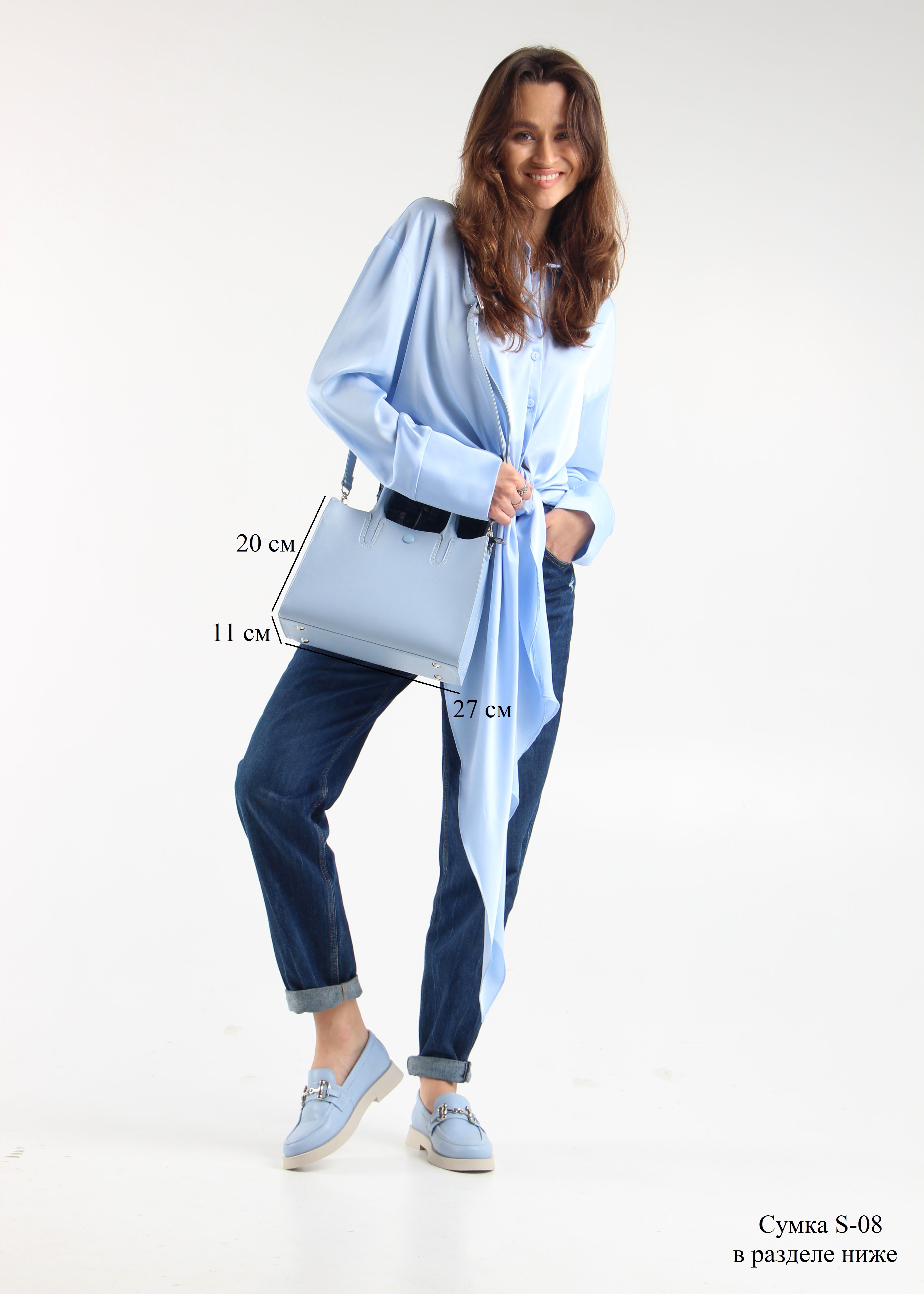 картинка Лоферы туфли ED'ART 172.1841'be. голубой ангел кожа от интернет магазина