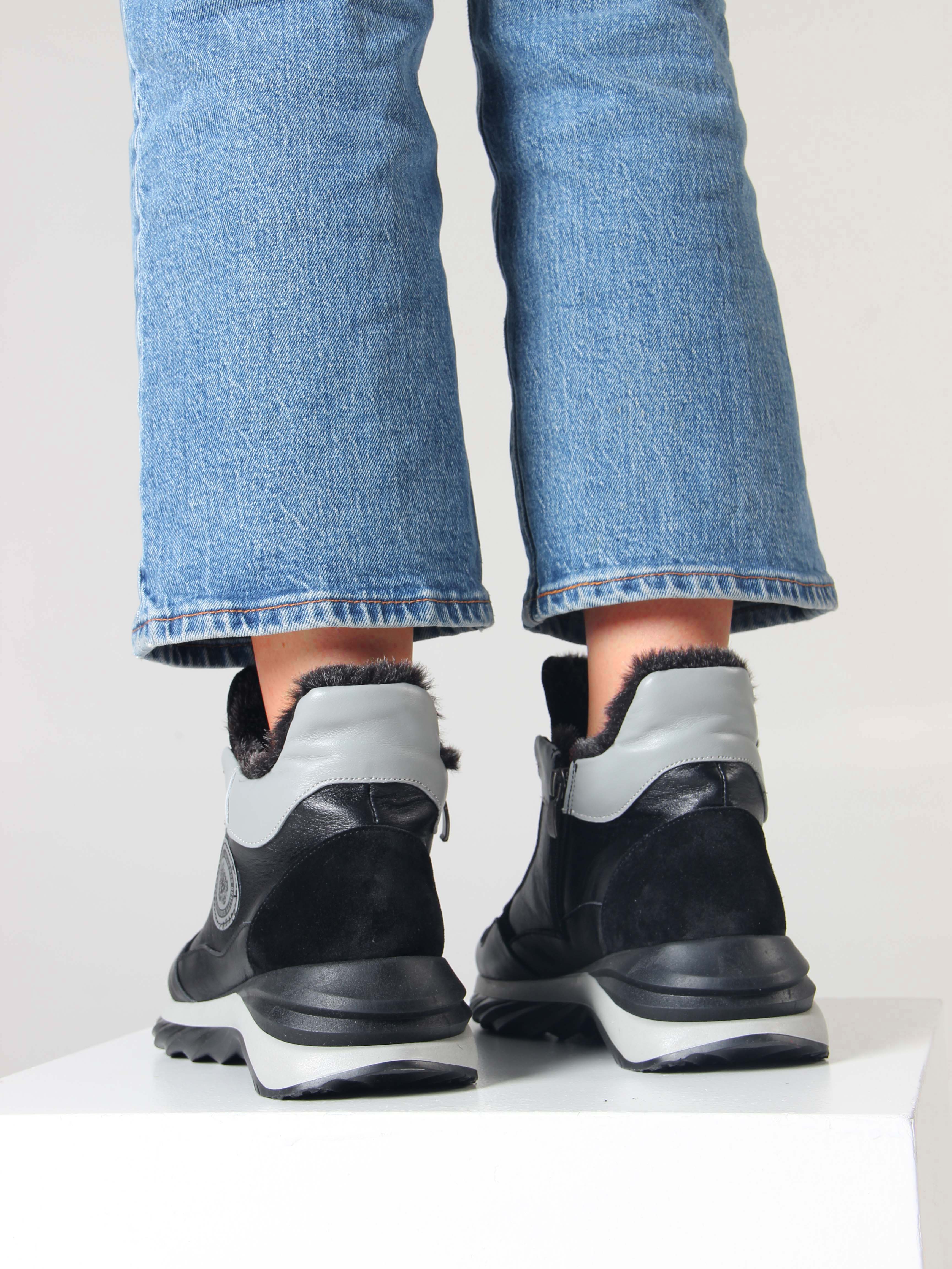 картинка Ботинки ED'ART 350.uno2'bl. черный серый от интернет магазина