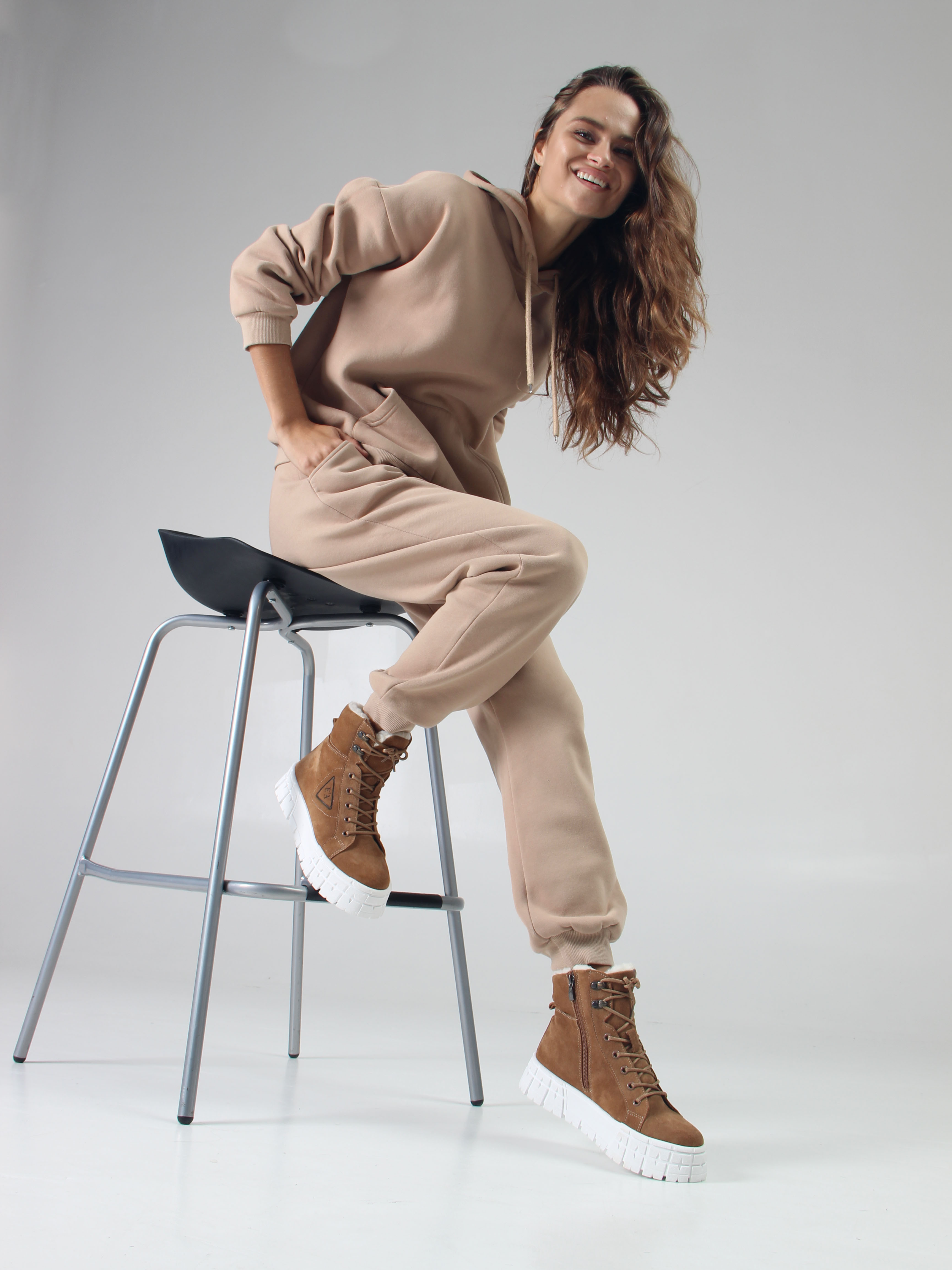 картинка Ботинки ED'ART 216.212131'w. светло-коричневый замша от интернет магазина