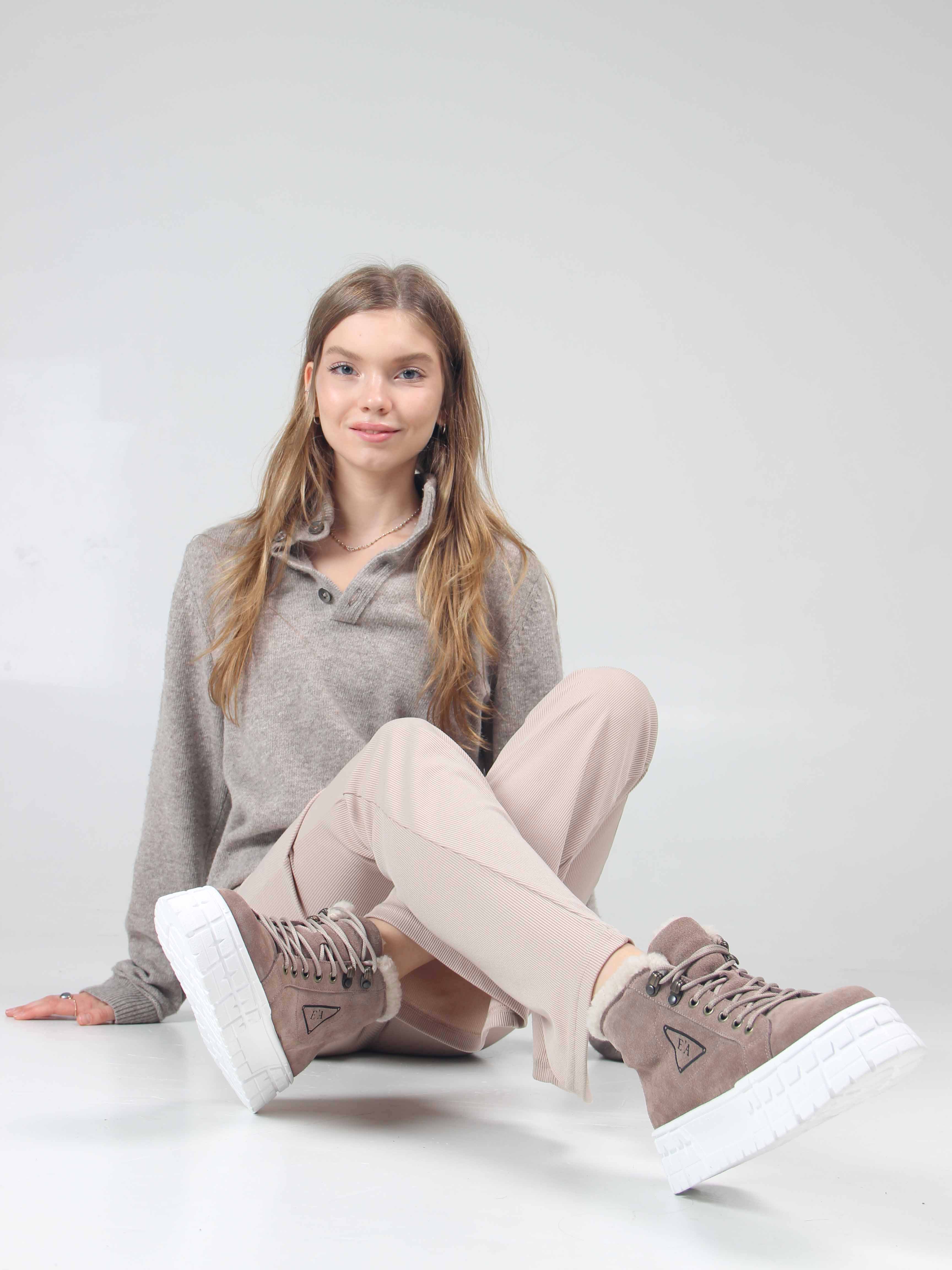 картинка Ботинки ED'ART 243.212131'w. Капучино замша от интернет магазина