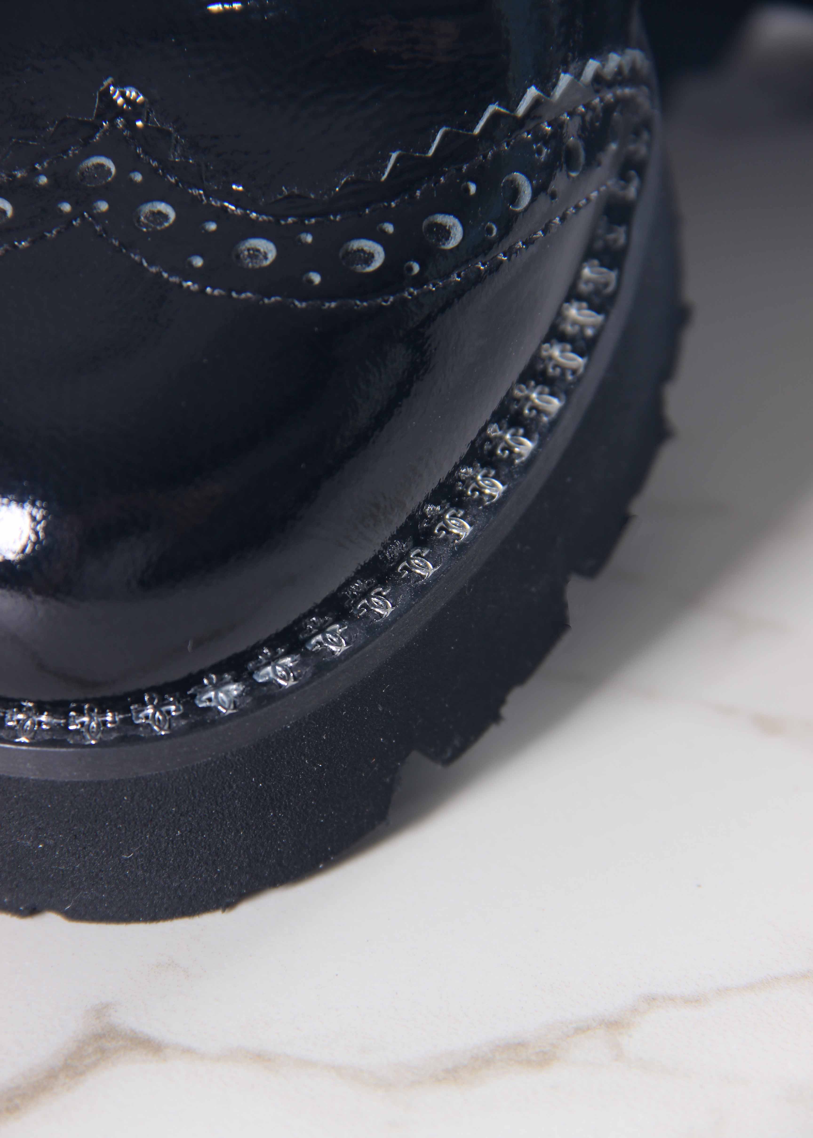 картинка Туфли полуботинки ED'ART 100.10182'bl. Черный наплак от интернет магазина