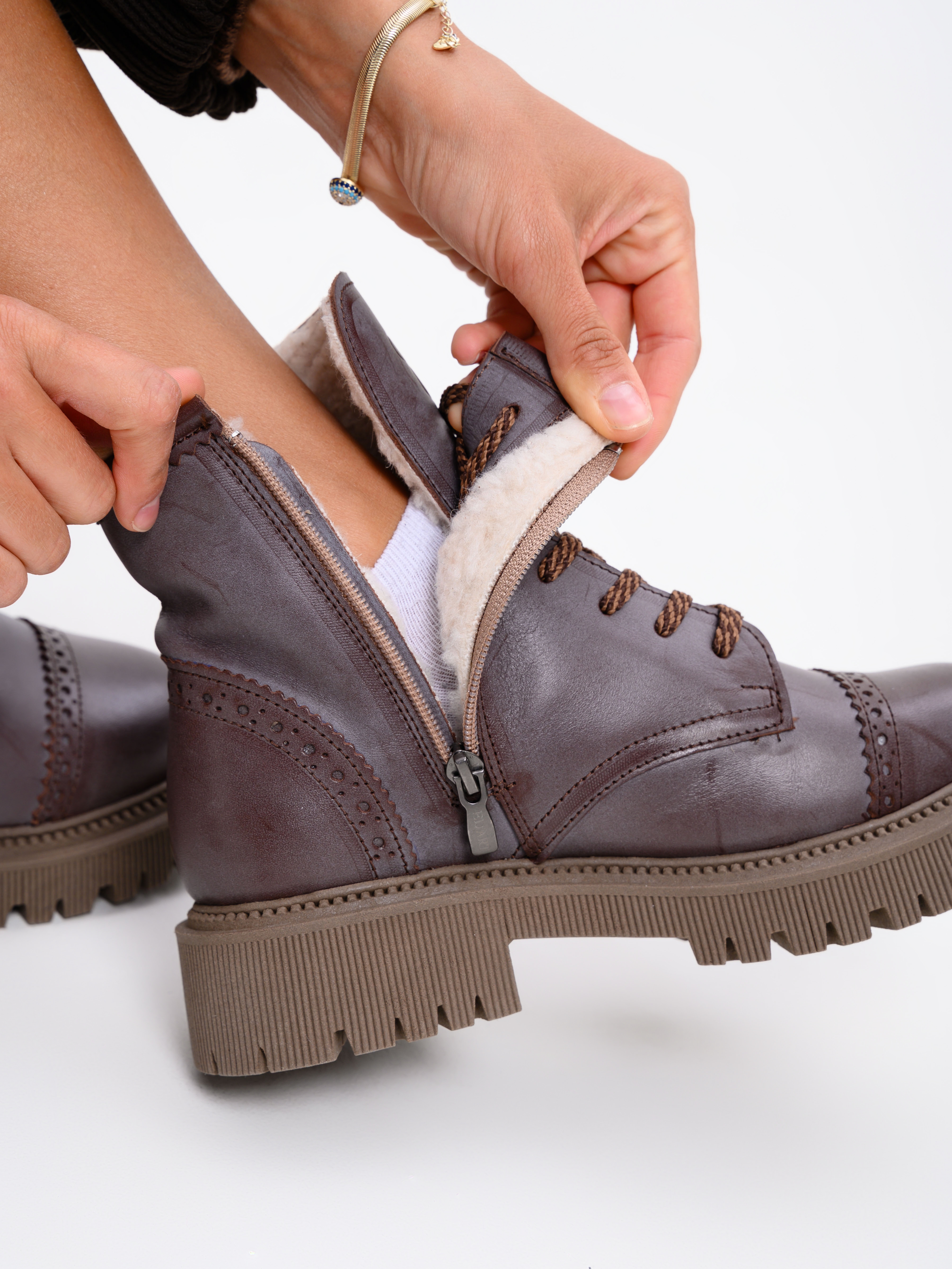 картинка Ботинки ED'ART 319.taskana'ka. Вакса коричневая от интернет магазина