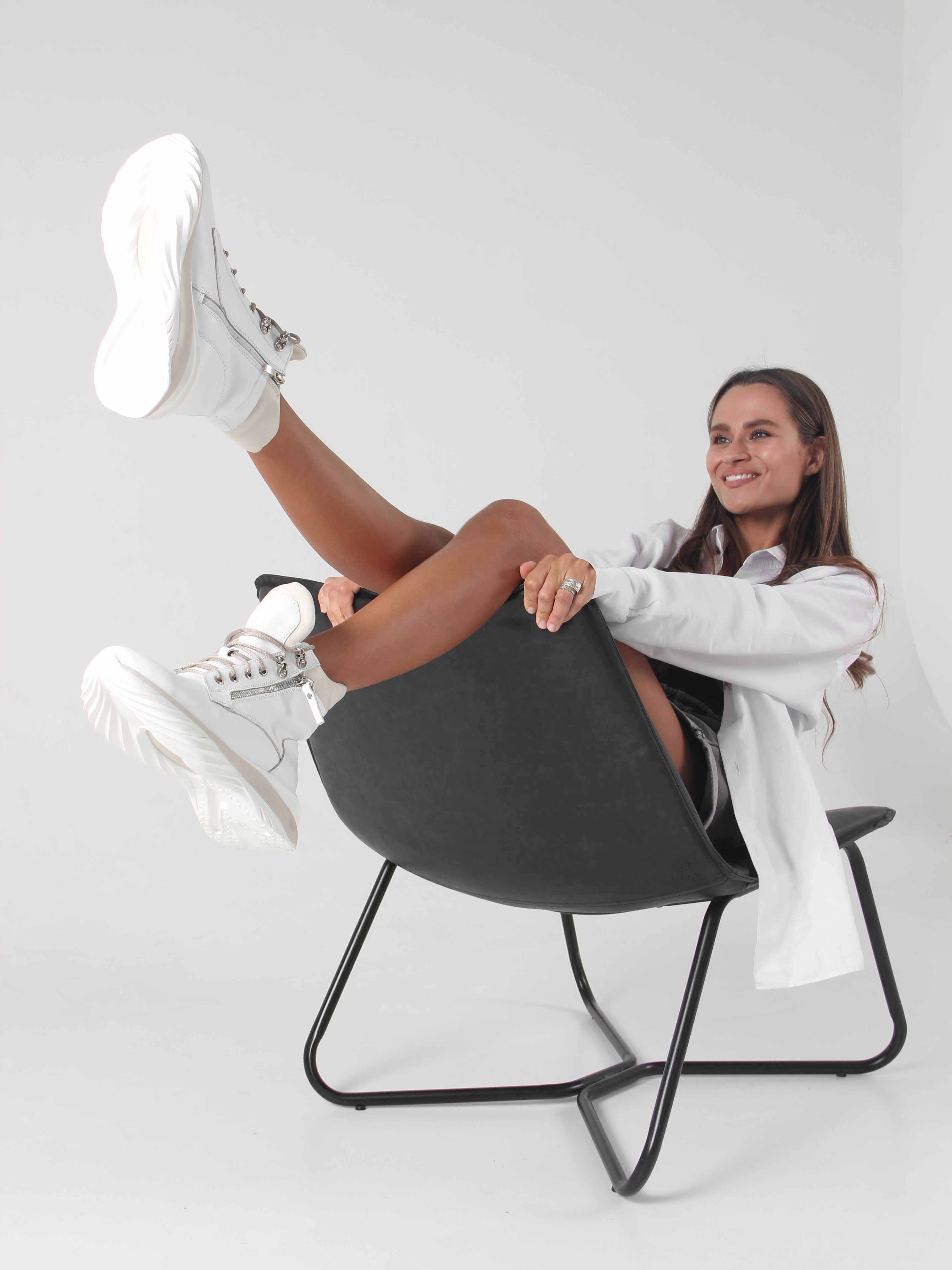 картинка Ботинки ED'ART 261.uno2'w.Белый бежевый от интернет магазина