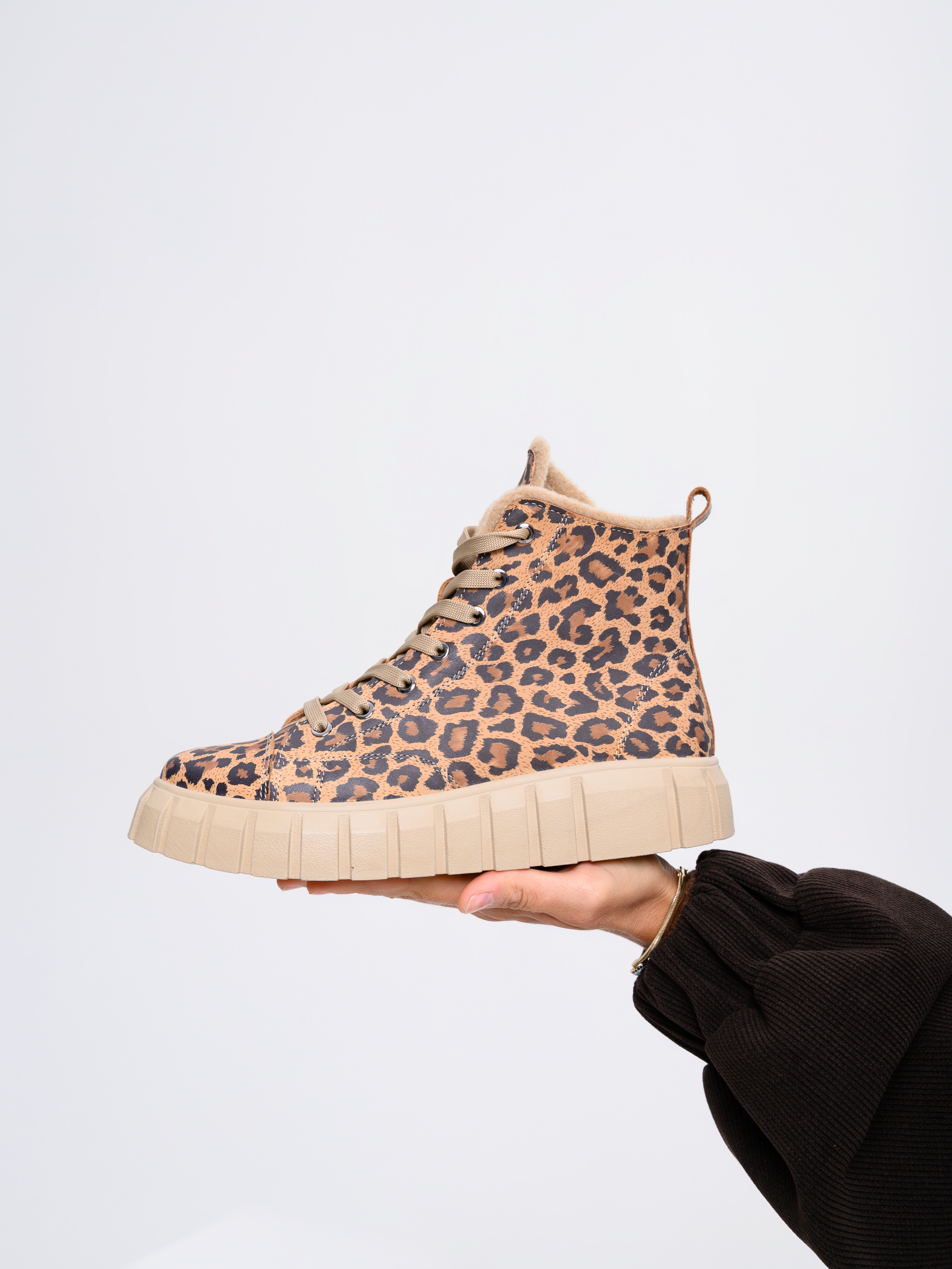 картинка Ботинки ED'ART 217.91505'be. Коричневый леопард от интернет магазина